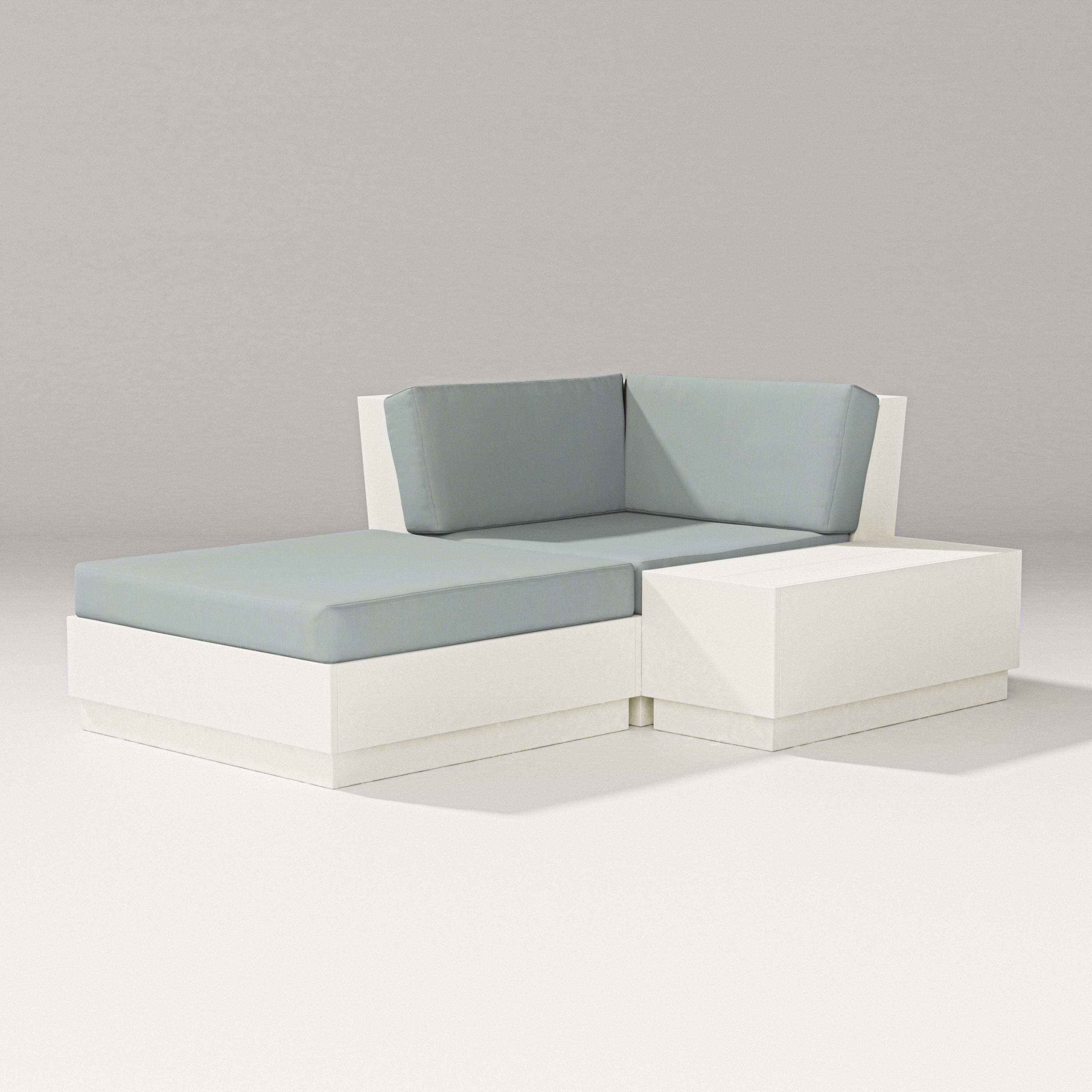 PW Designer Series Elevate Corner Chaise in Vintage White / Spa