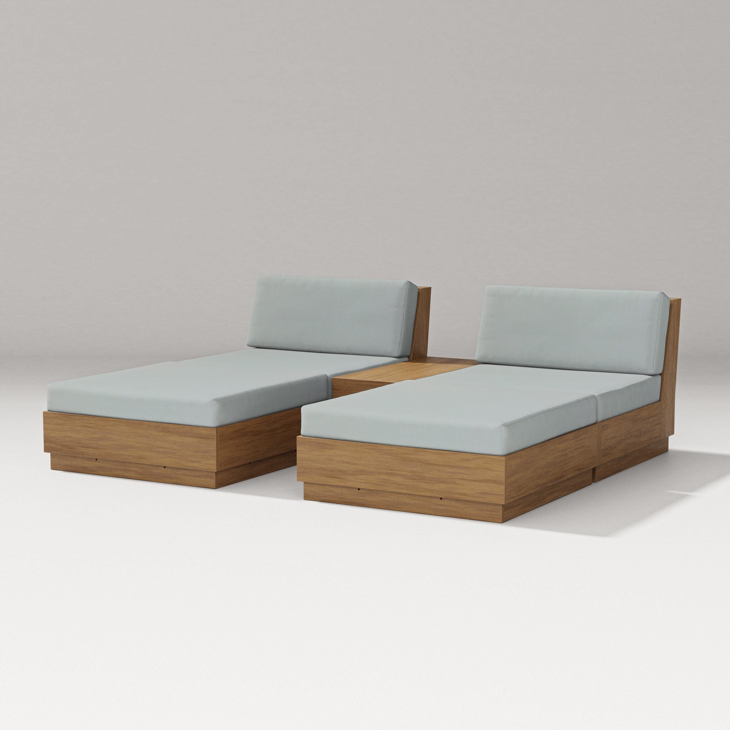 PW Designer Series Elevate Double Chaise Set in Natural / Spa