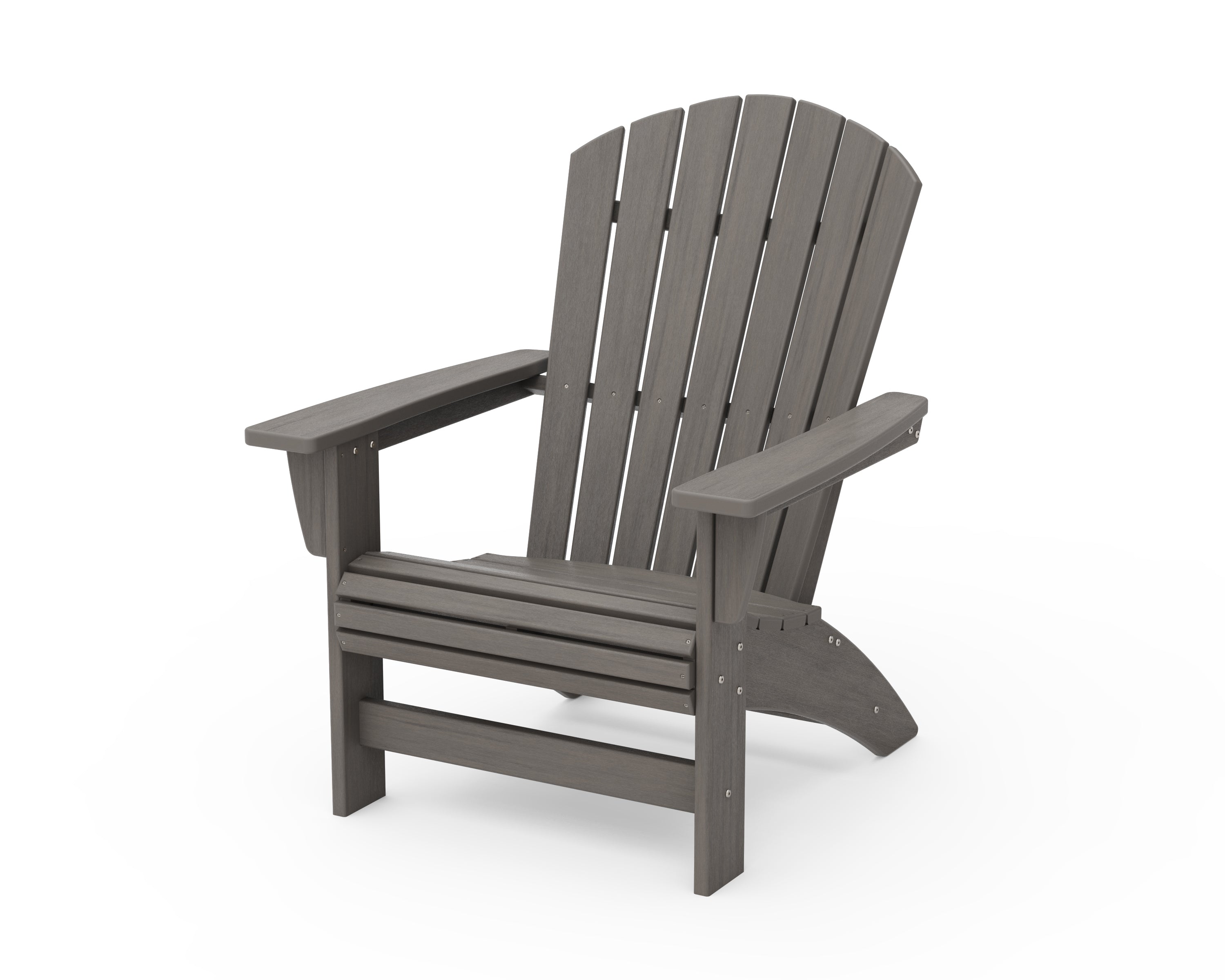 POLYWOOD Nautical Grand Adirondack Chair in Driftwood