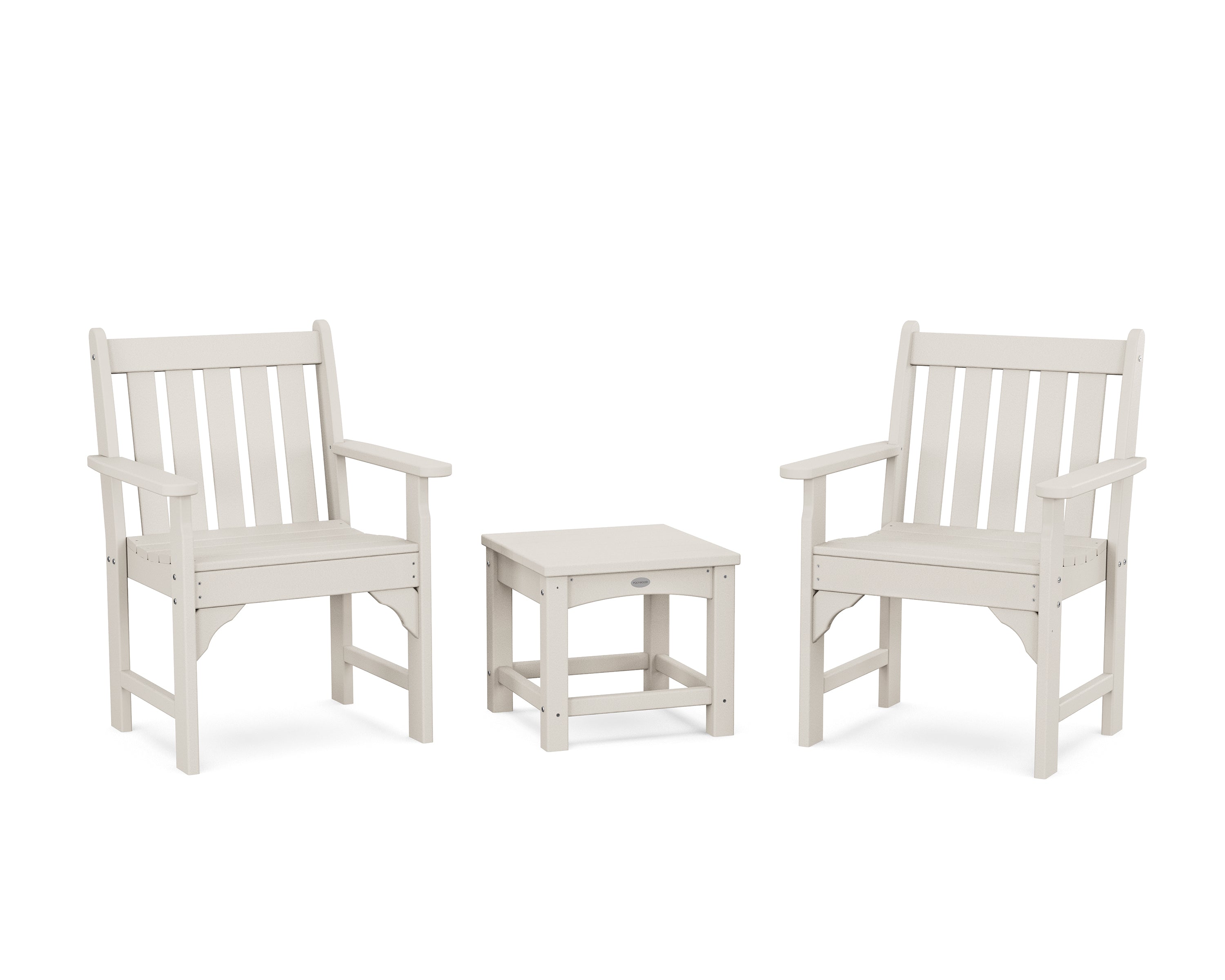POLYWOOD Vineyard 3-Piece Garden Chair Set in Sand