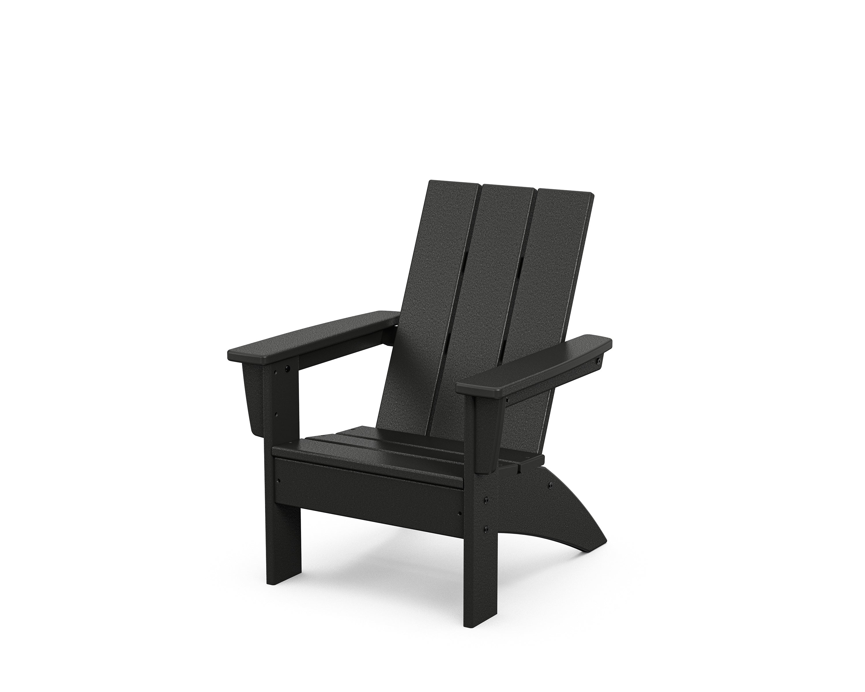 POLYWOOD Kids Modern Adirondack Chair in Black