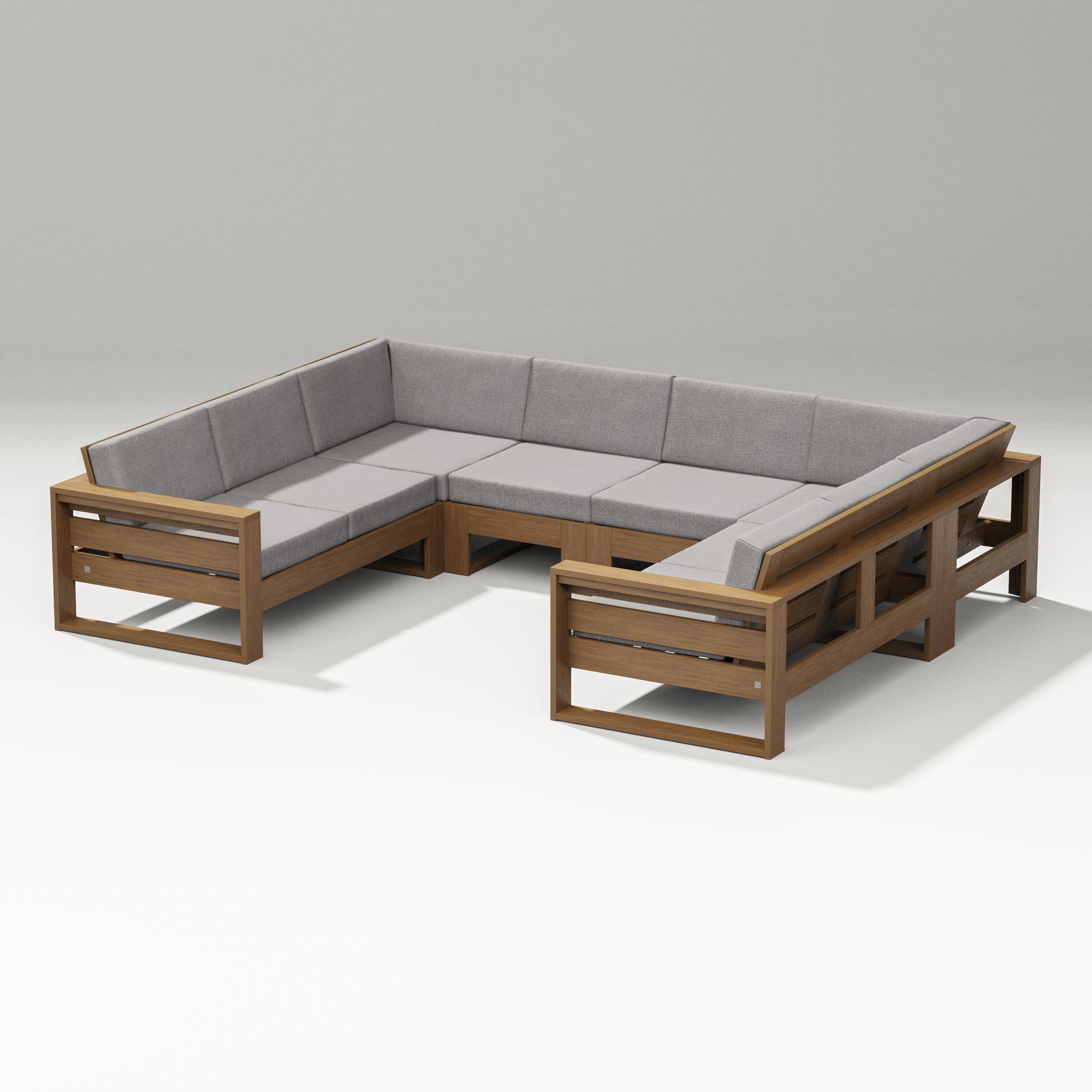 PW Designer Series Latitude U-Shaped Sectional in Natural / Grey Mist