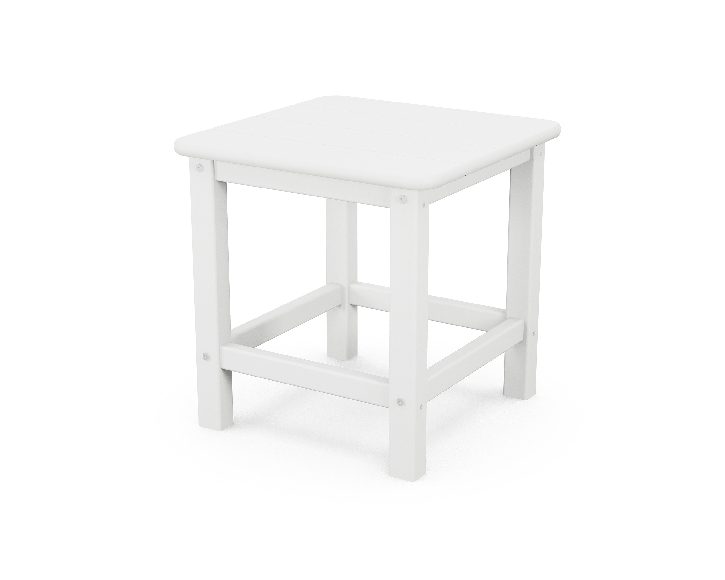 POLYWOOD Seashell 18" Side Table in White