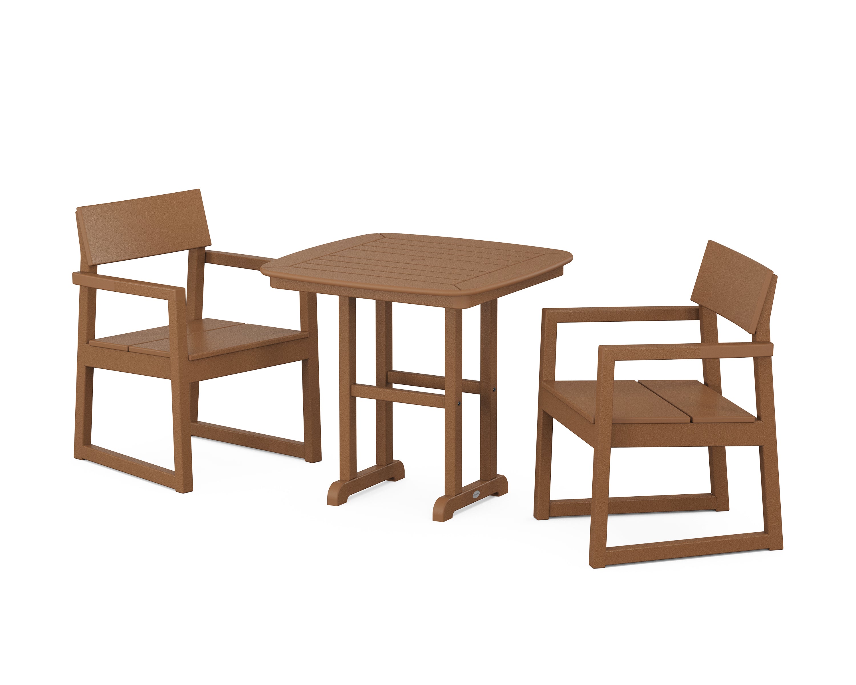 POLYWOOD® EDGE 3-Piece Dining Set in Teak