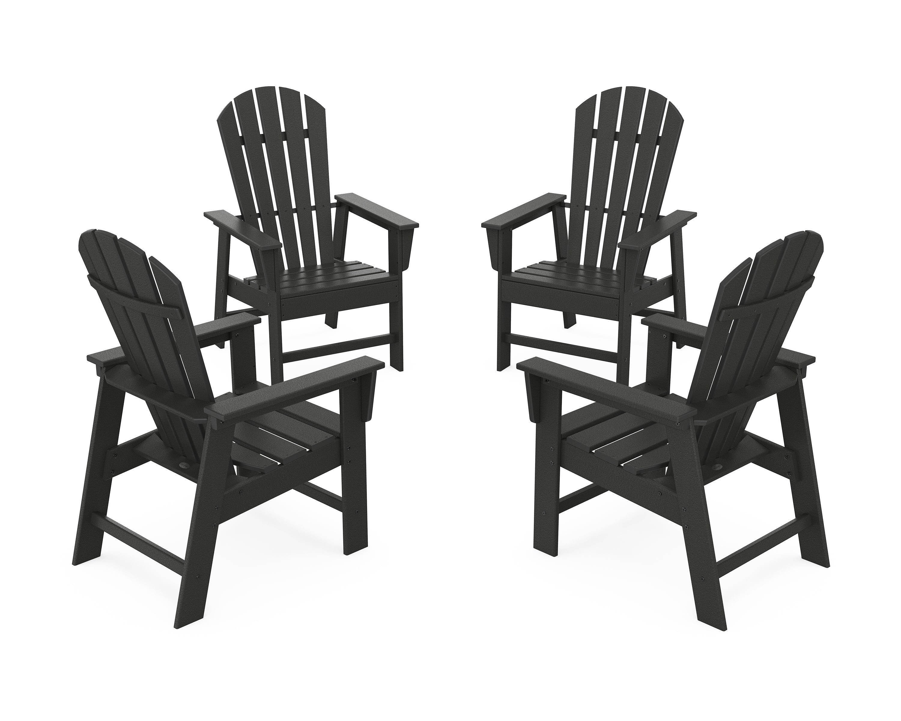 POLYWOOD® 4-Piece South Beach Casual Chair Conversation Set in Black