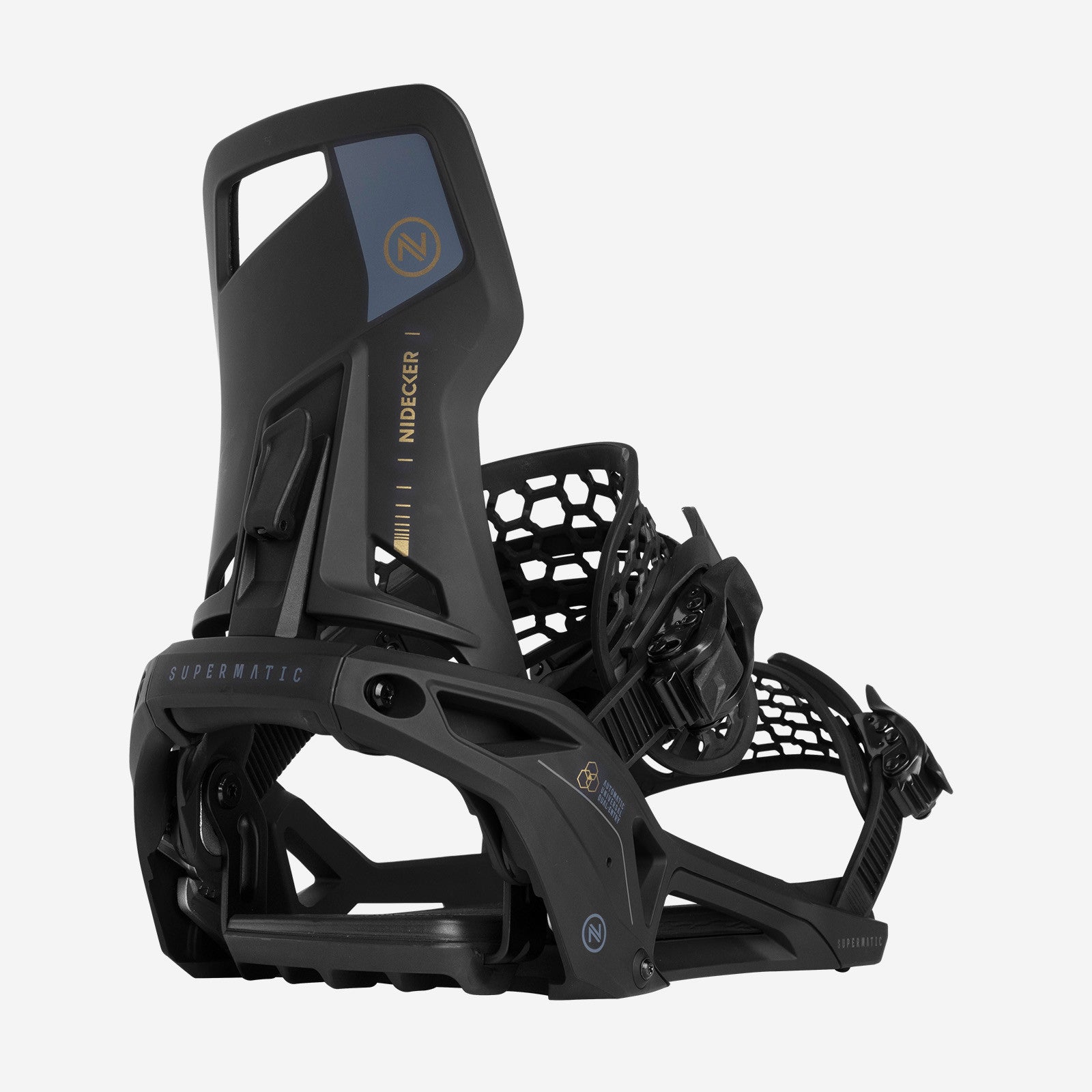 The Nidecker Supermatic is what snowboarding has been waiting for: the first universal, dual-entry, automatic binding. Many brands have tried and failed to crack the step-in code. Most of these systems required specific boots; many didn’t work well in powder; and none of them were as comfortable and reliable as a regular two-strap binding.