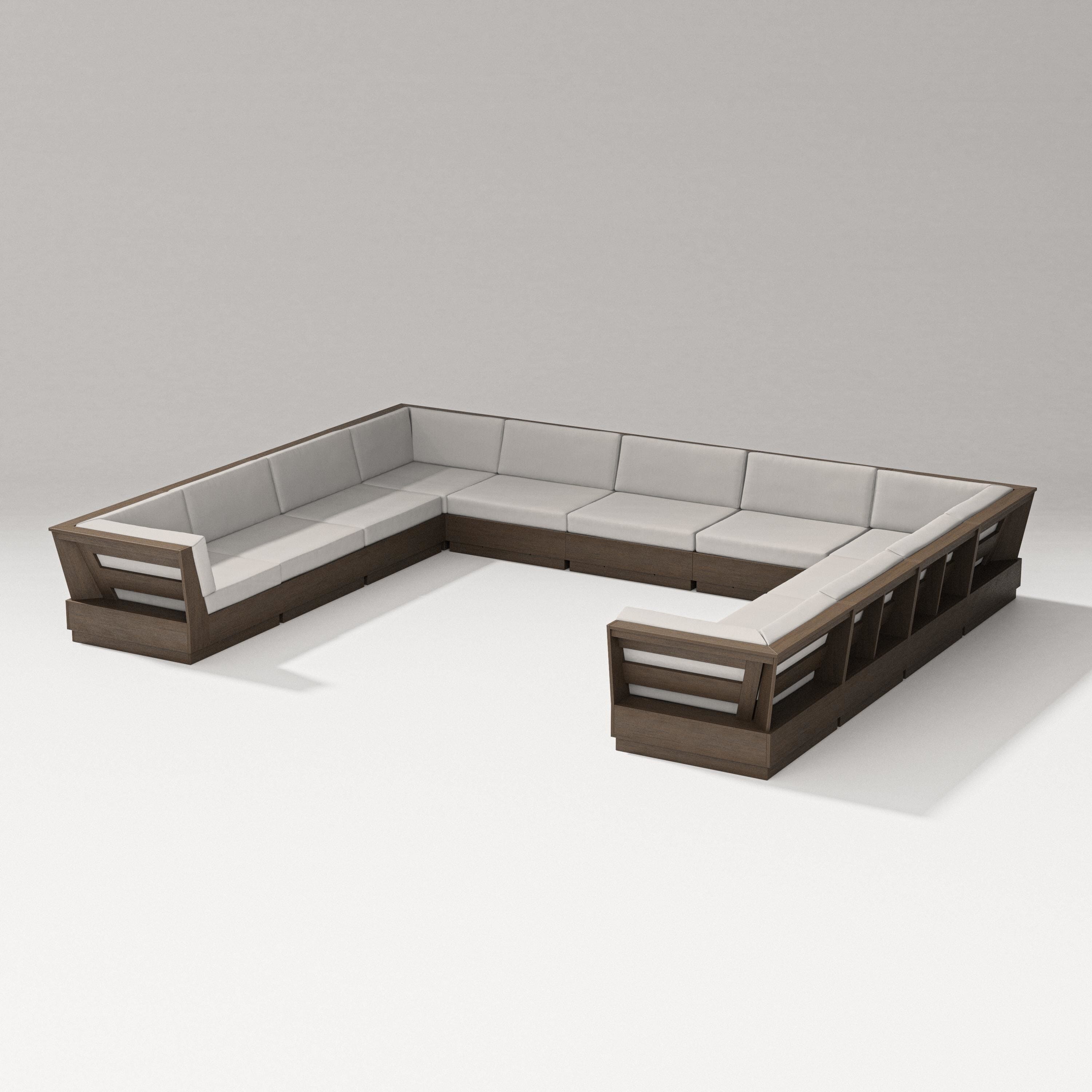 PW Designer Series Elevate Large U-Shaped Sectional in Kona / Cast Ash