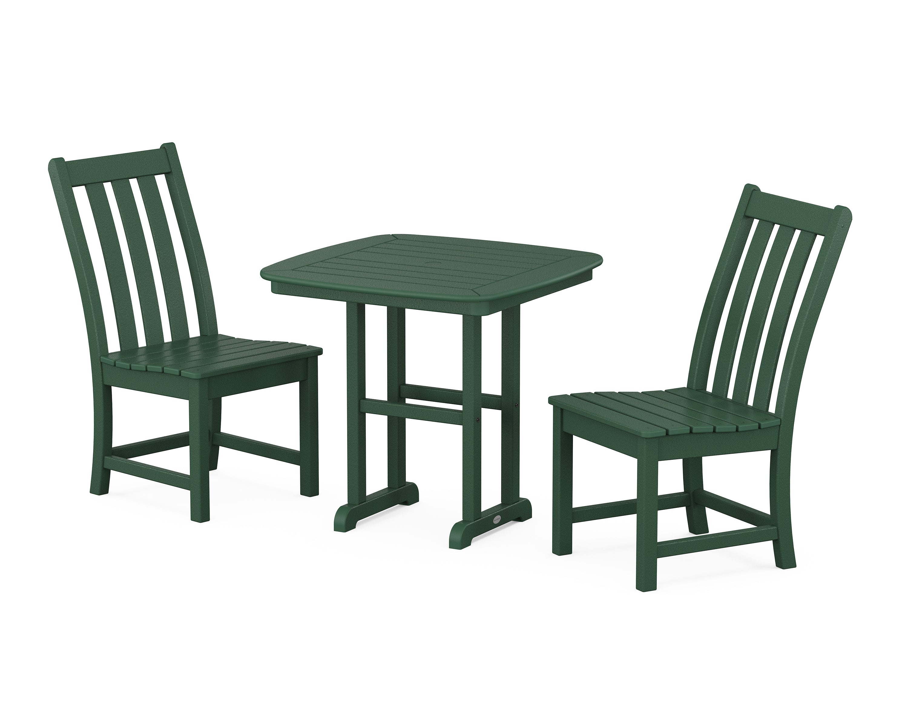 POLYWOOD® Vineyard Side Chair 3-Piece Dining Set in Green