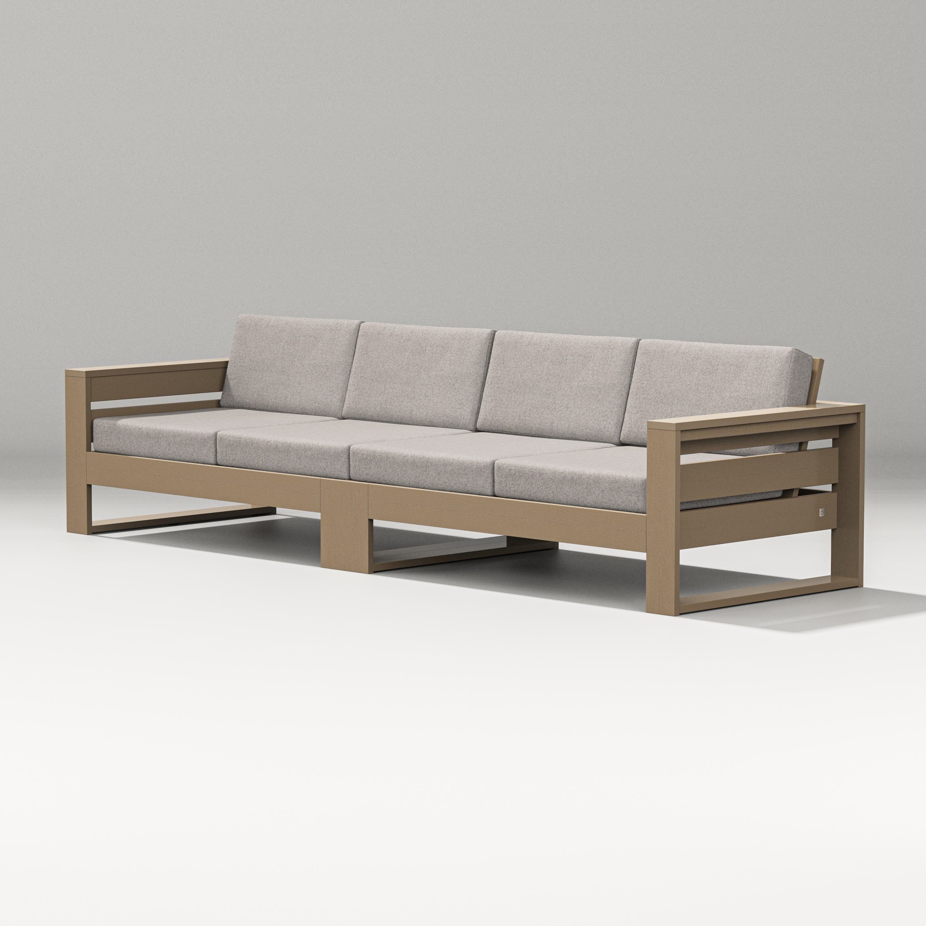 PW Designer Series Latitude Straight Sectional in Vintage Sahara / Weathered Tweed