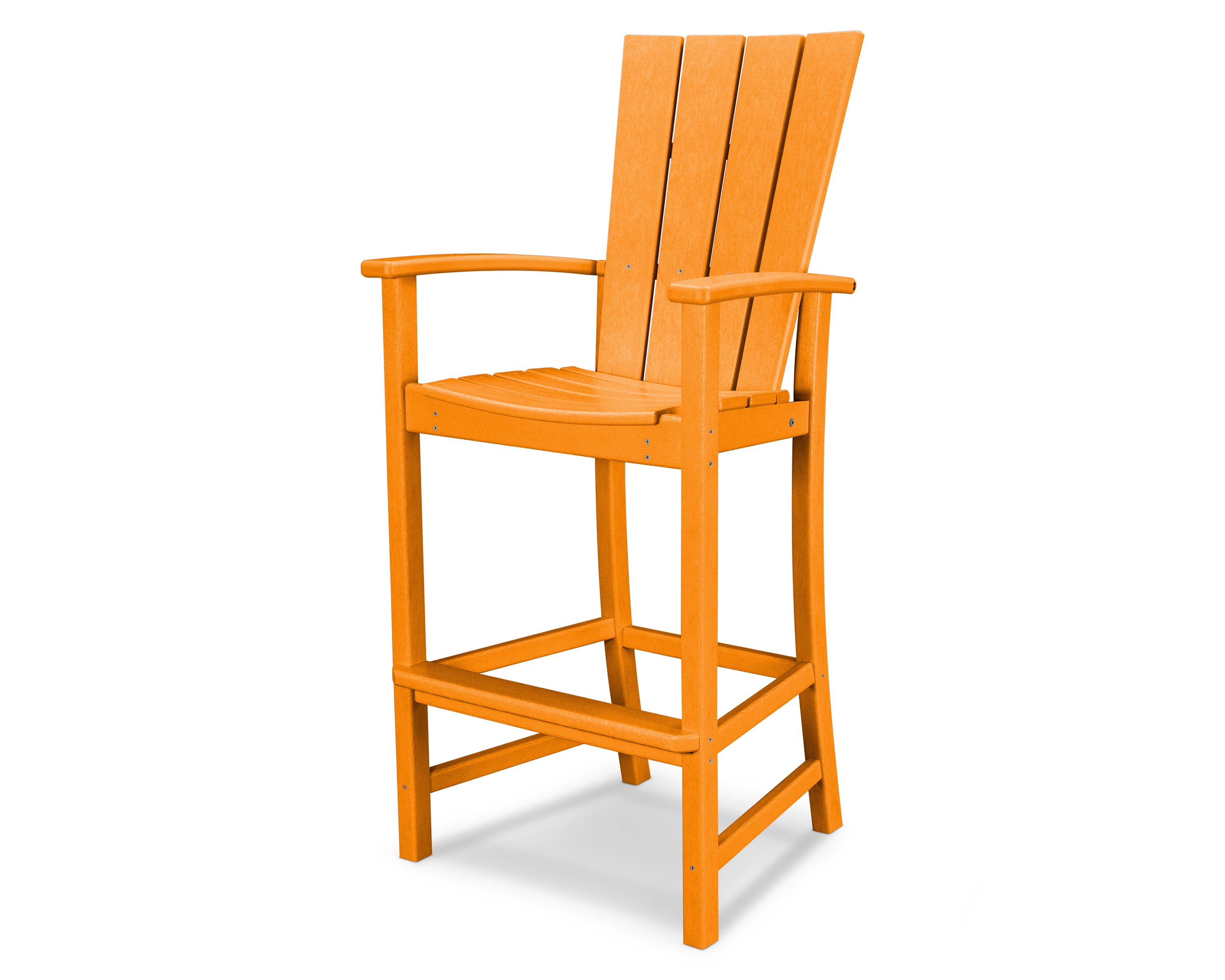 POLYWOOD Quattro Adirondack Bar Chair in Tangerine