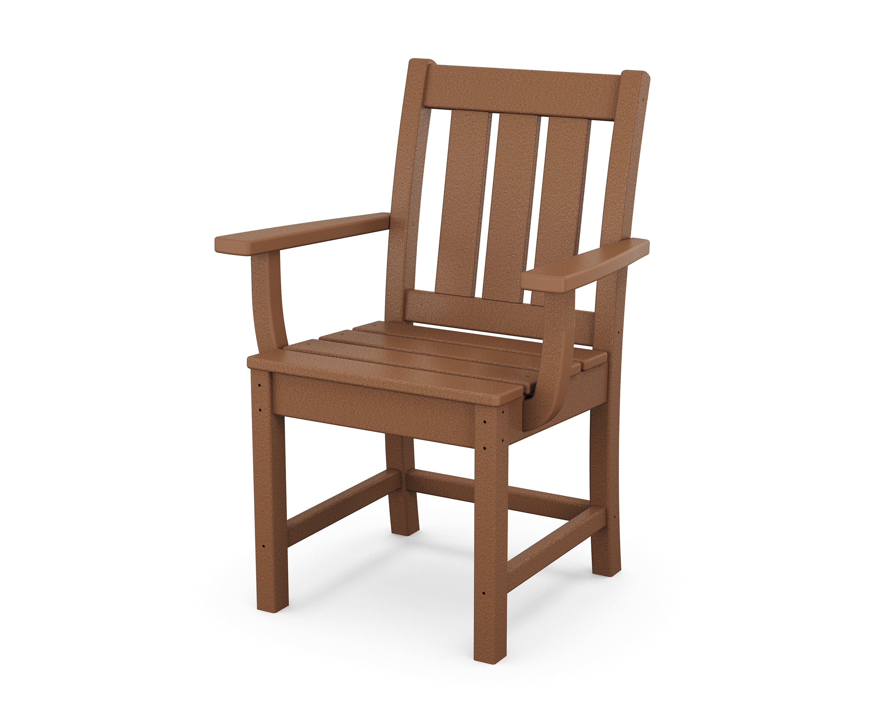 POLYWOOD Oxford Dining Arm Chair in Teak