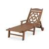 Martha Stewart by POLYWOOD Chinoiserie Chaise Lounge in Teak