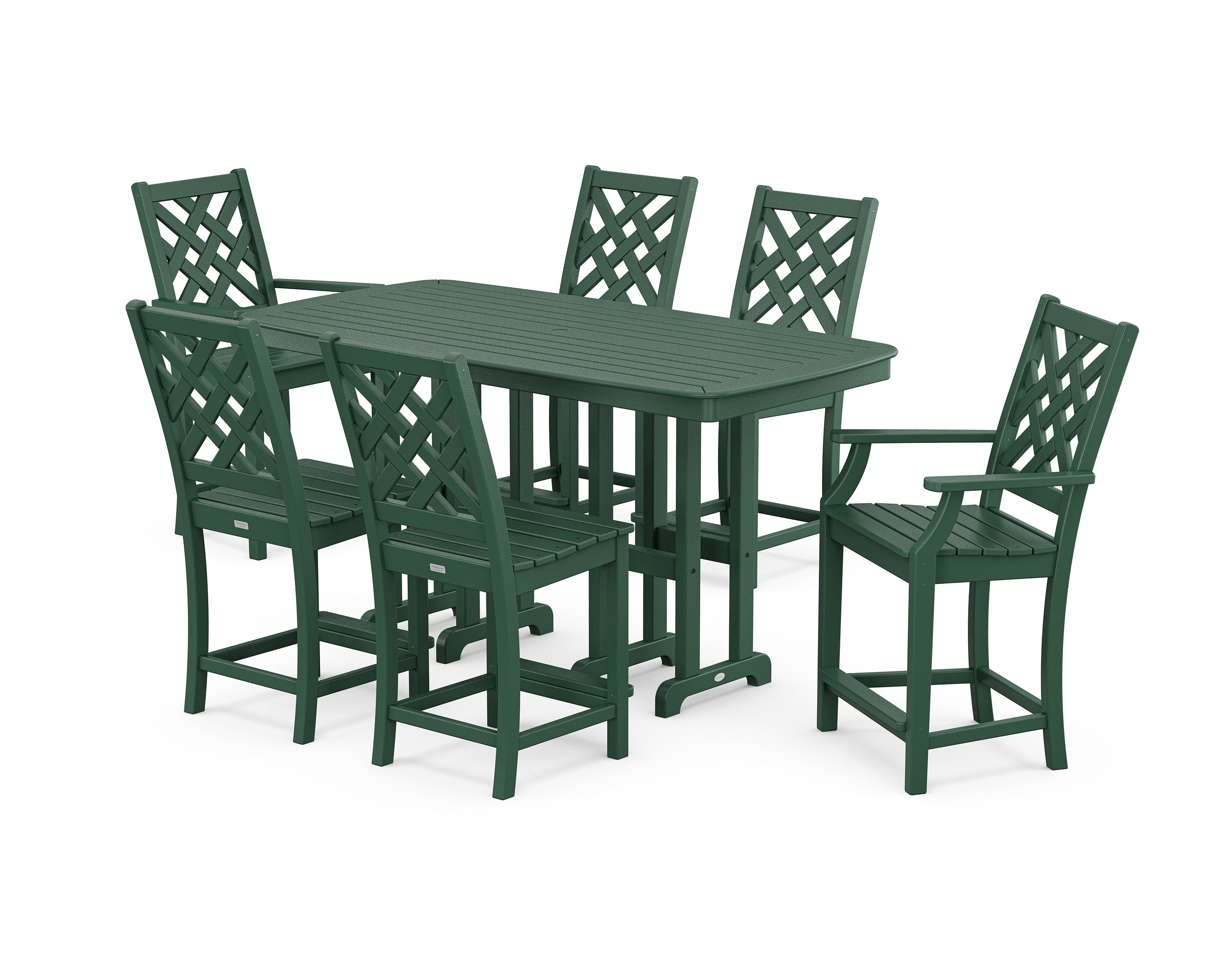 Country Living Wovendale 7-Piece Counter Set in Green