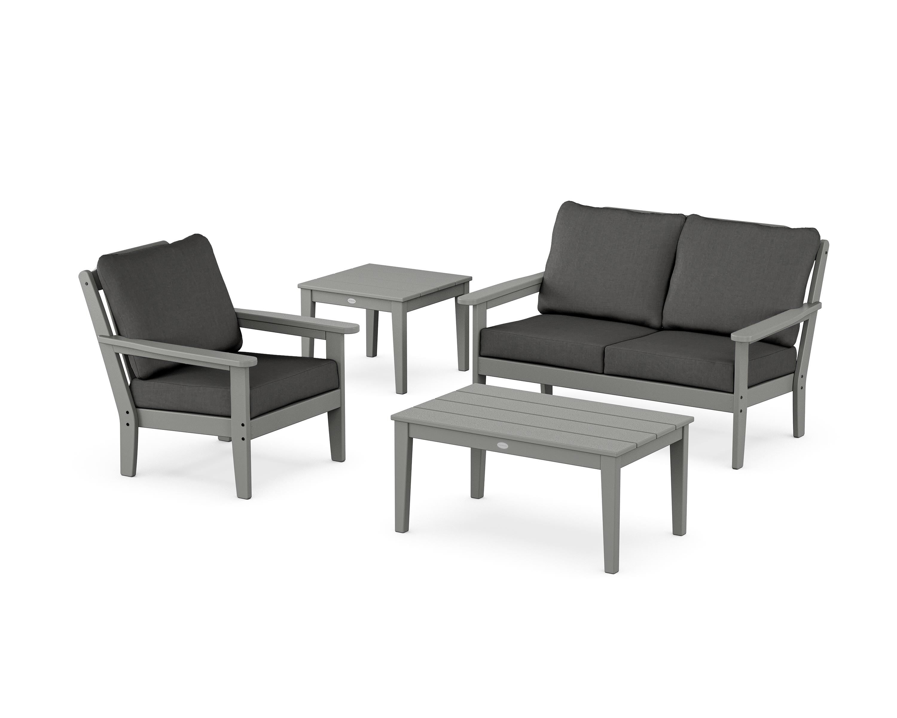 Country Living Wovendale 4-Piece Deep Seating Set in Slate Grey / Spectrum Carbon