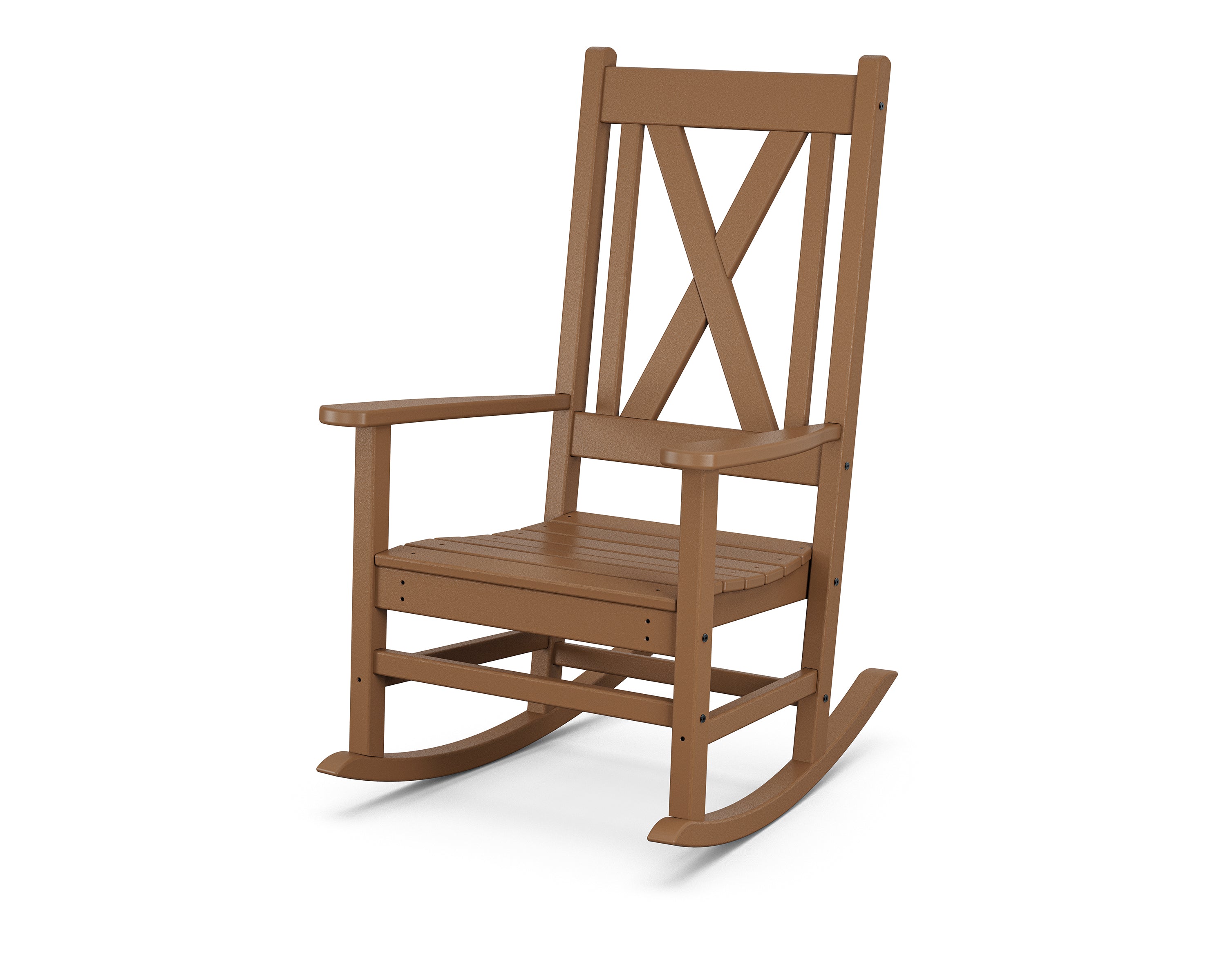 POLYWOOD® Braxton Porch Rocking Chair in Teak