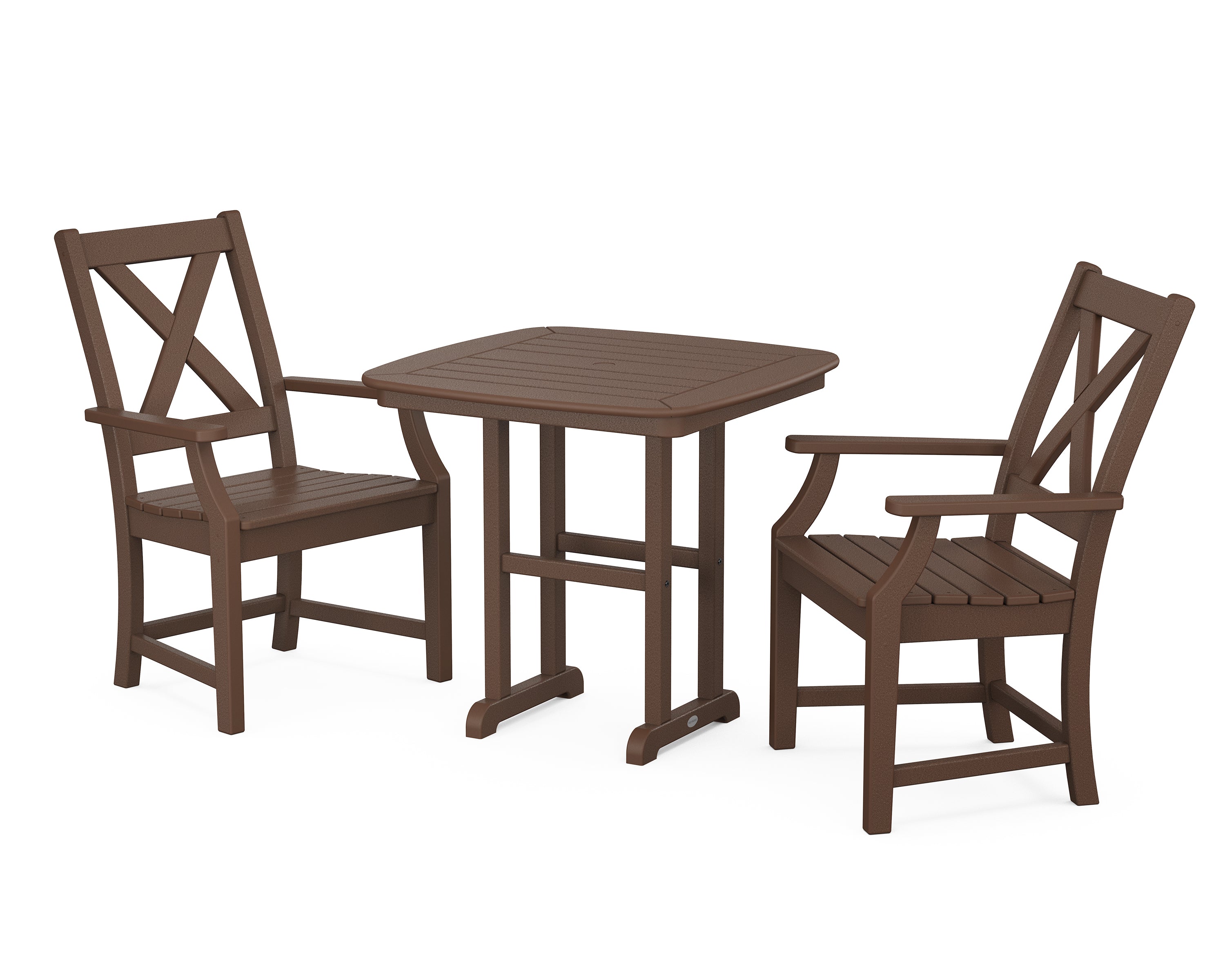 POLYWOOD® Braxton 3-Piece Dining Set in Mahogany