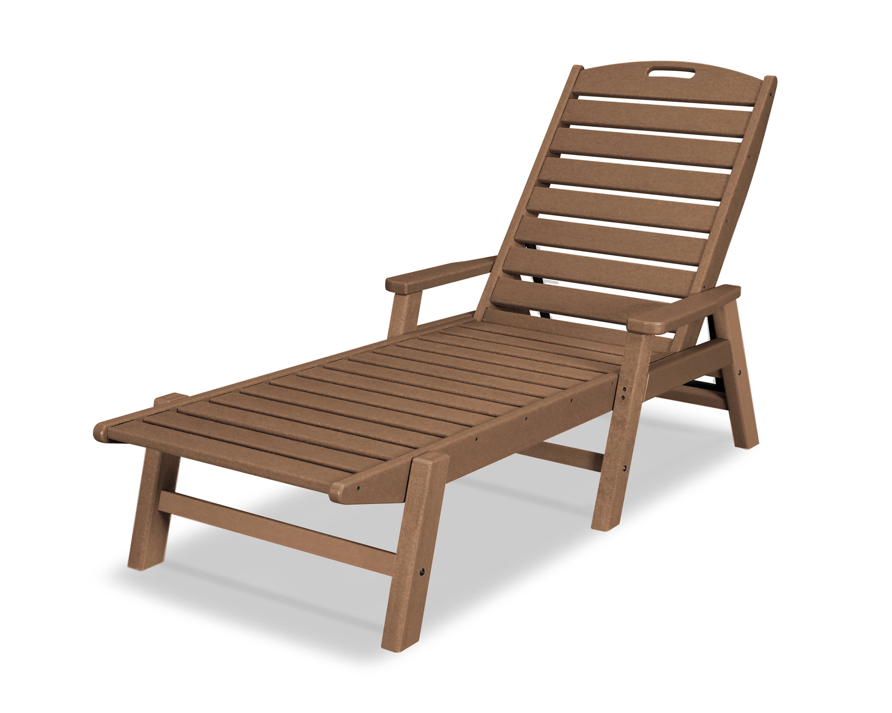 POLYWOOD® Nautical Chaise with Arms in Teak