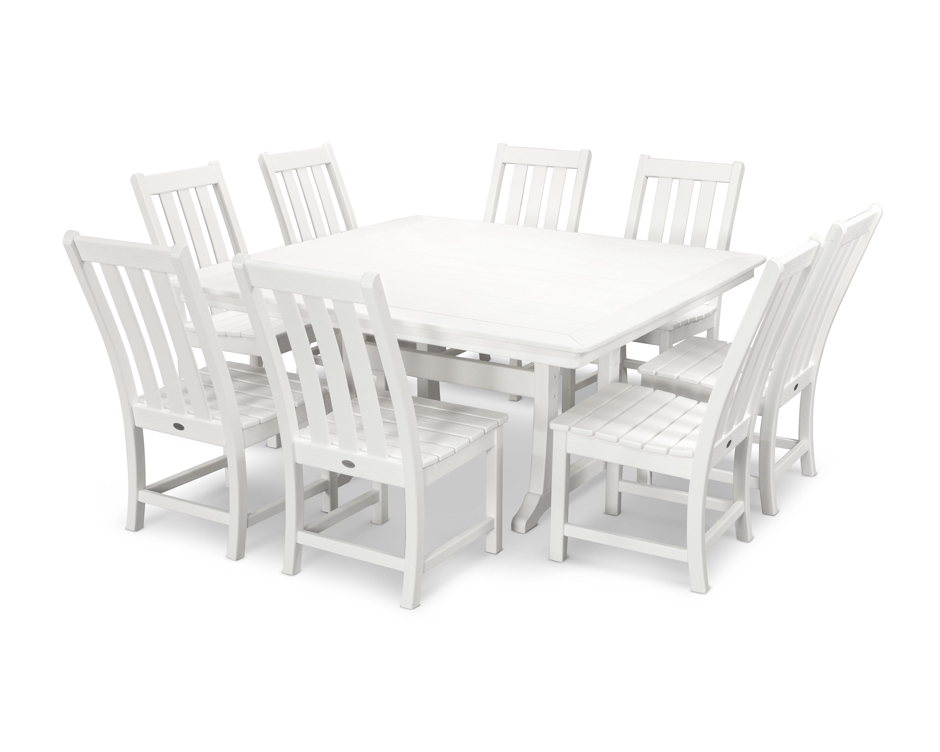 POLYWOOD® Vineyard 9-Piece Dining Set in Vintage White