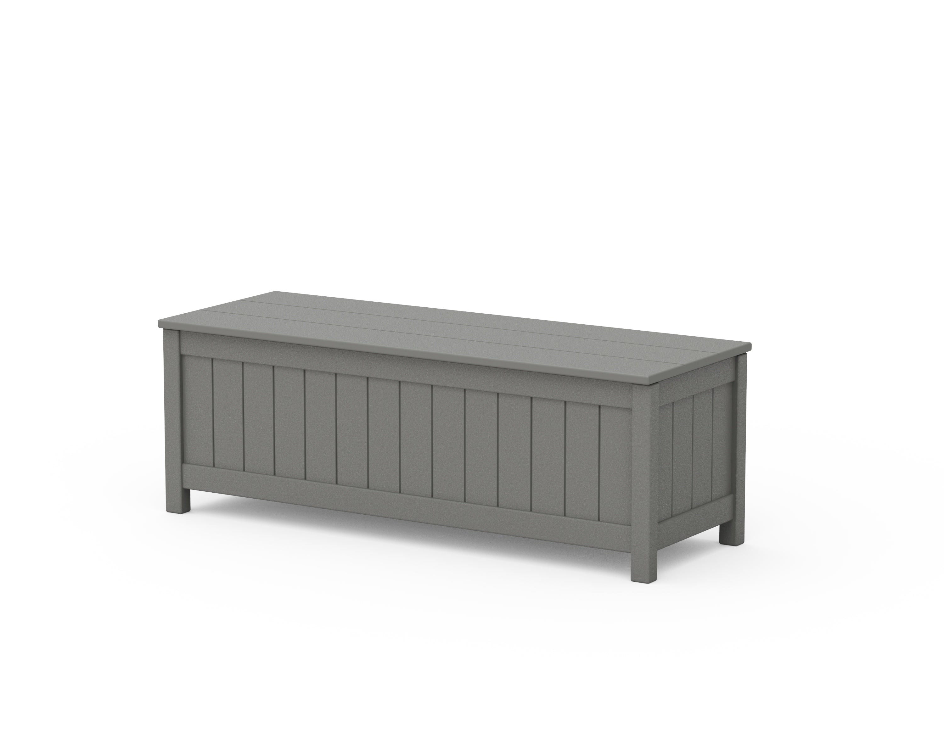 POLYWOOD Vineyard 48” Storage Bench in Slate Grey
