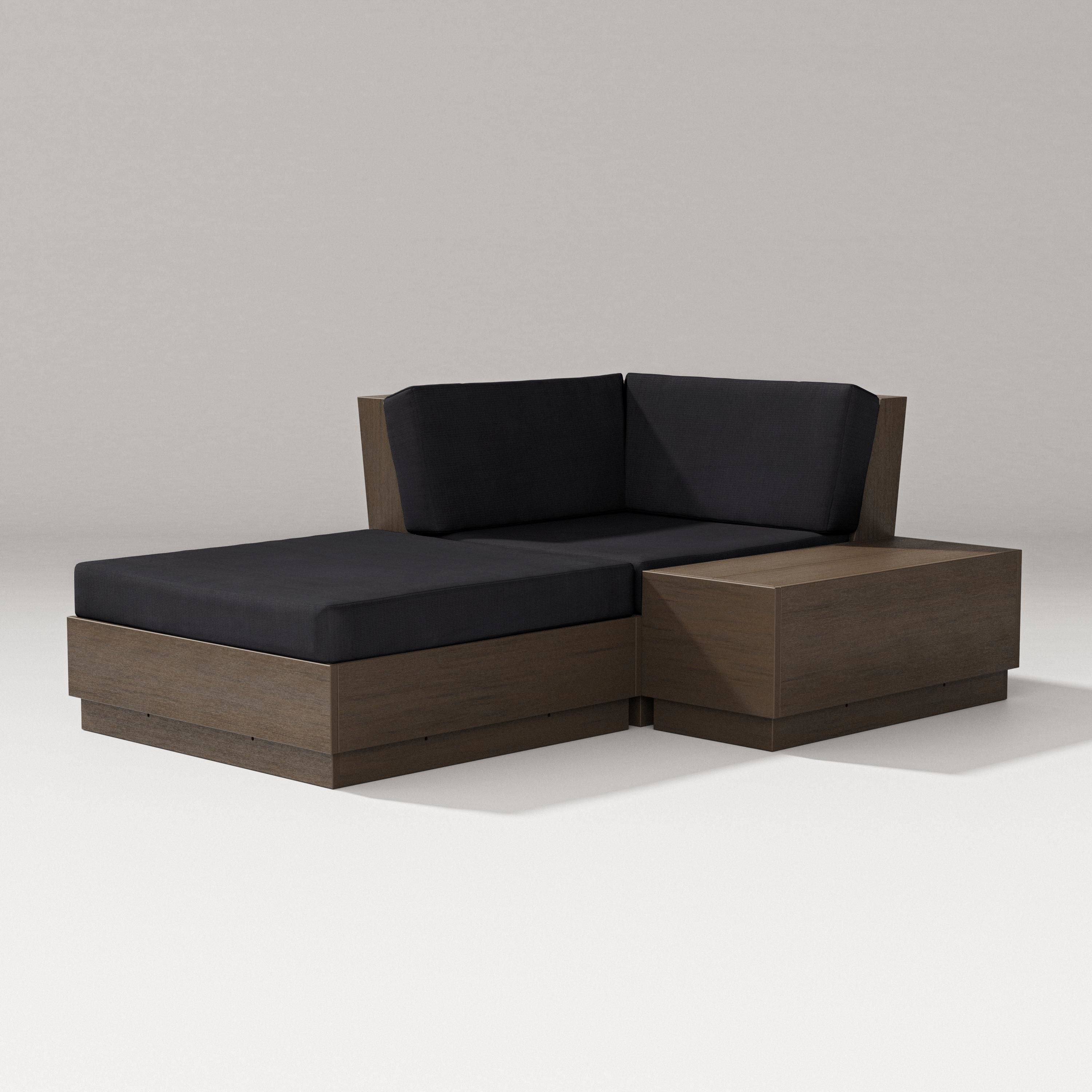PW Designer Series Elevate Corner Chaise in Kona / Midnight Linen