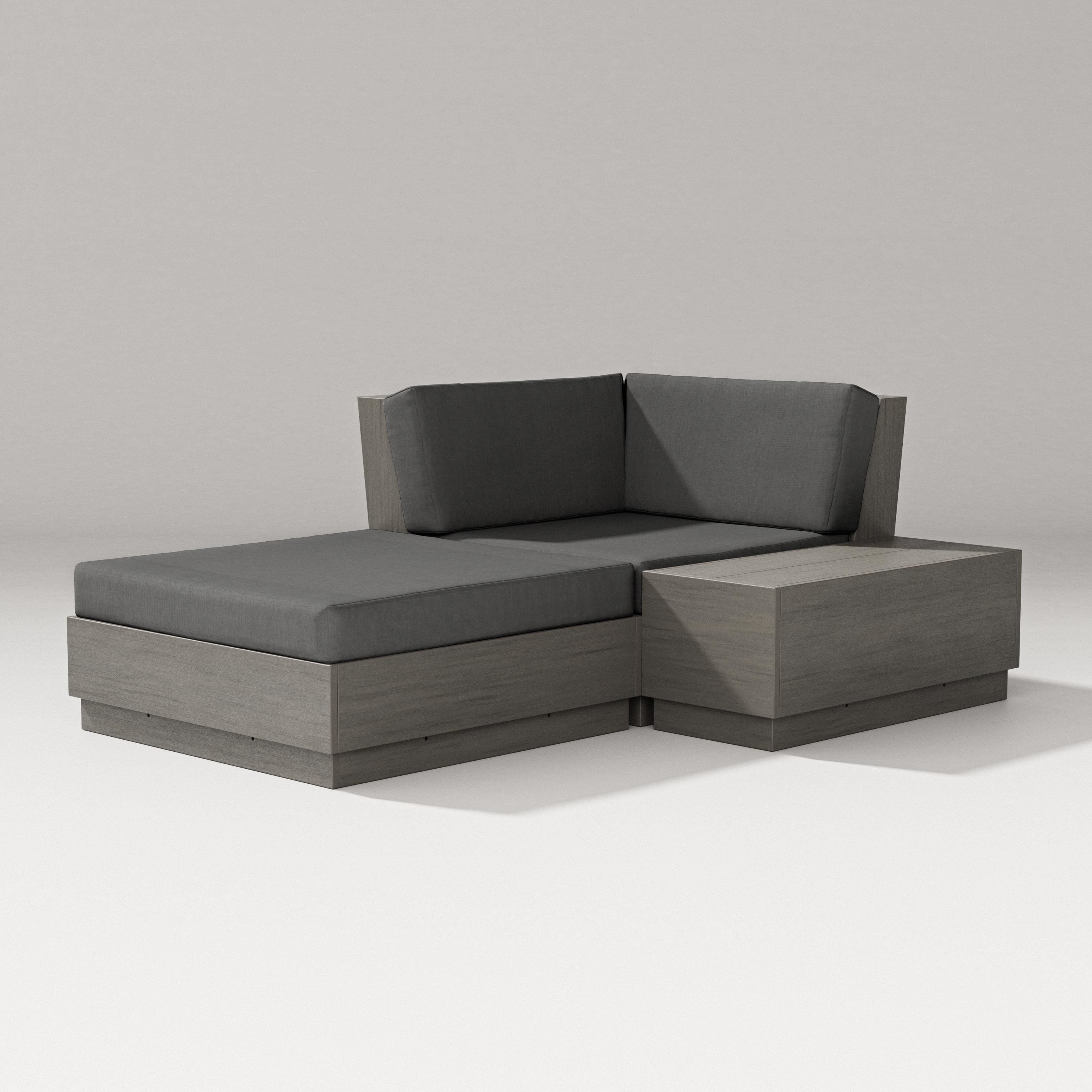 PW Designer Series Elevate Corner Chaise in Driftwood / Spectrum Carbon
