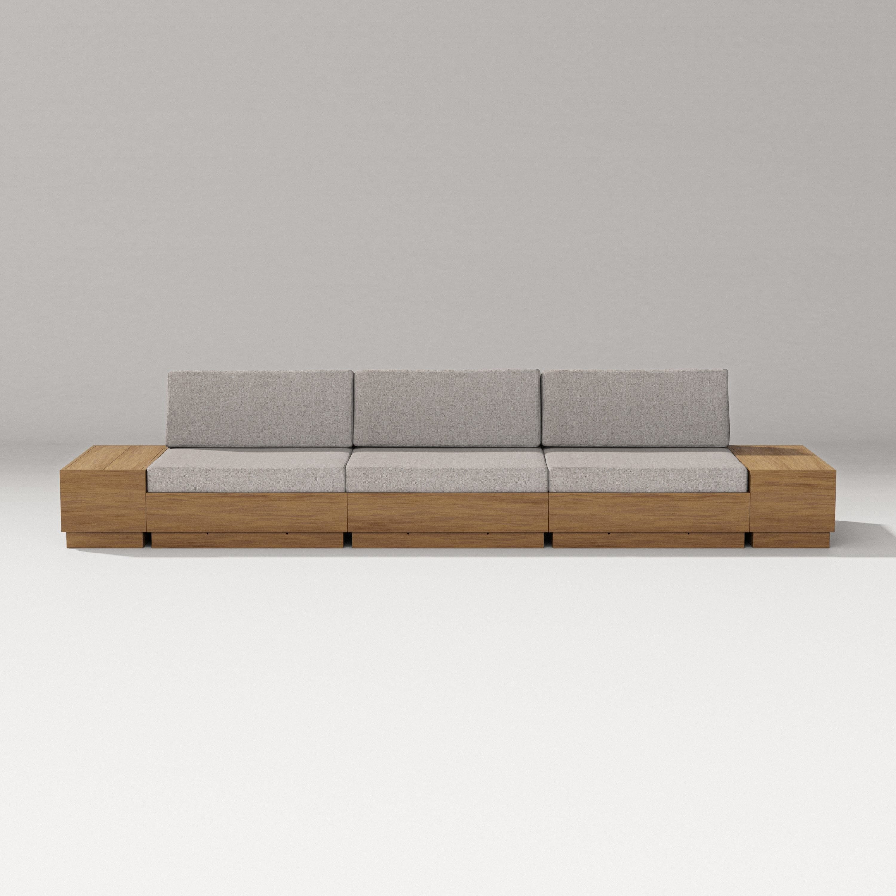 PW Designer Series Elevate Straight Sectional in Natural / Weathered Tweed