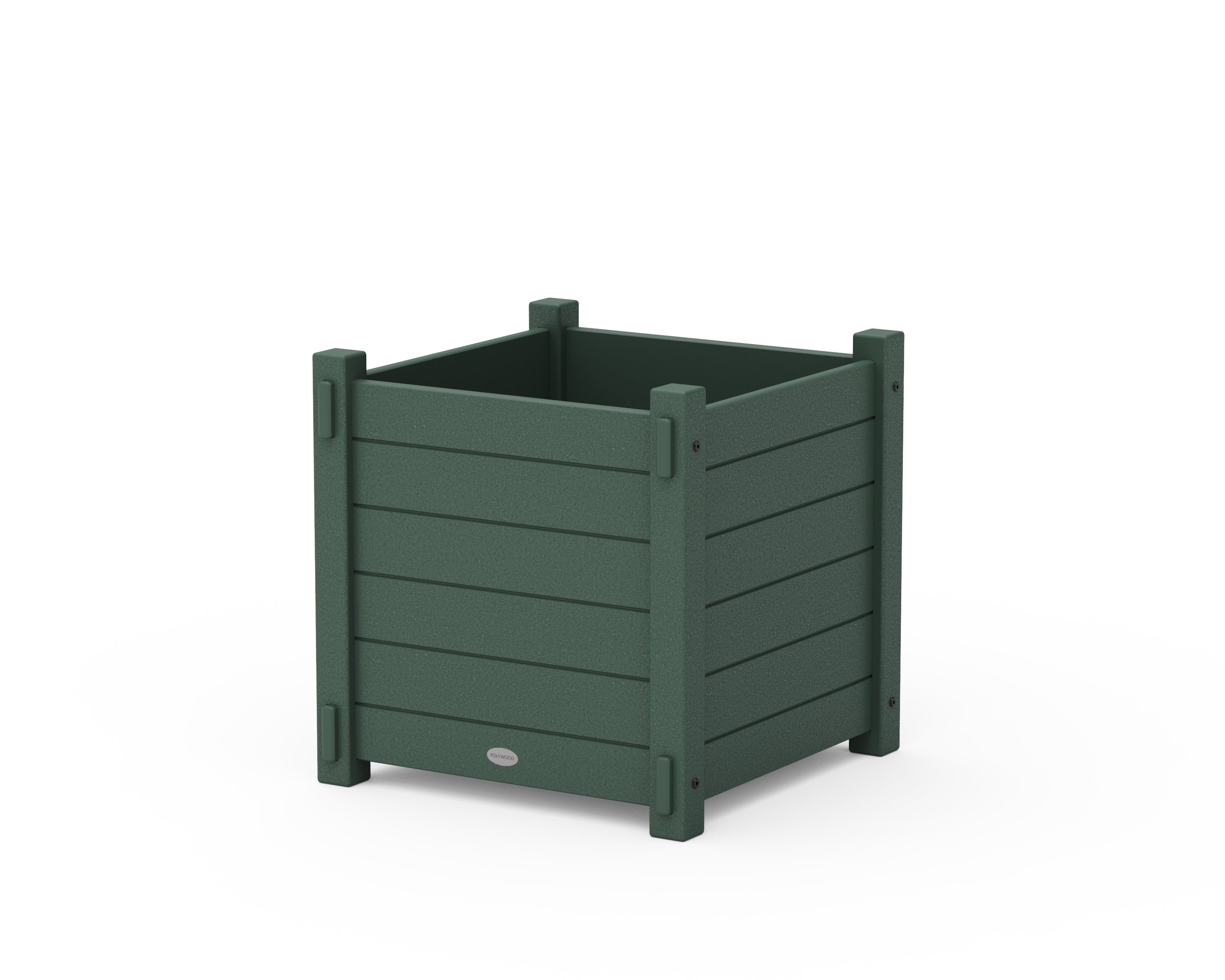 POLYWOOD Nautical Large Square Planter Box in Green