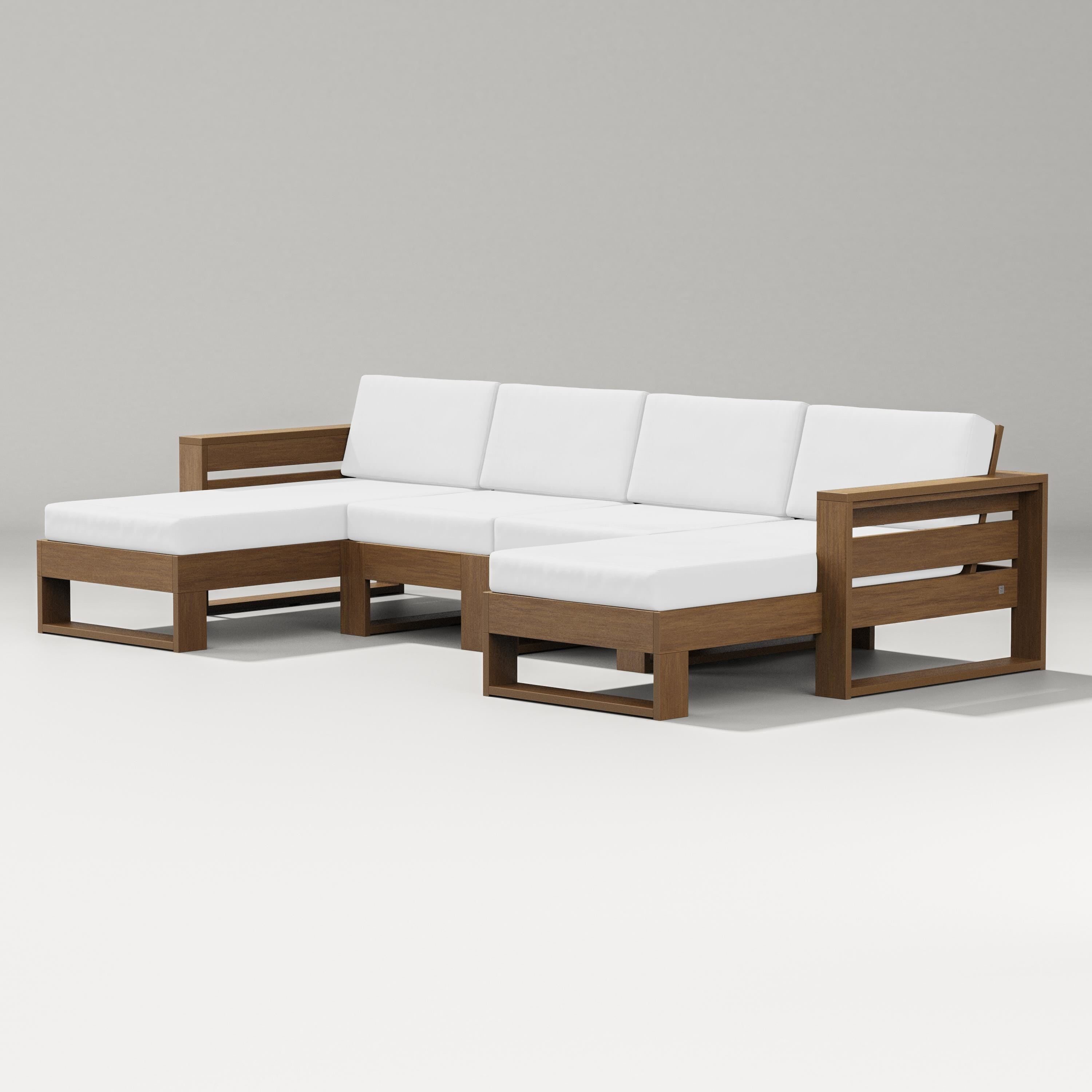 PW Designer Series Latitude Double Chaise Sectional in Natural / Natural