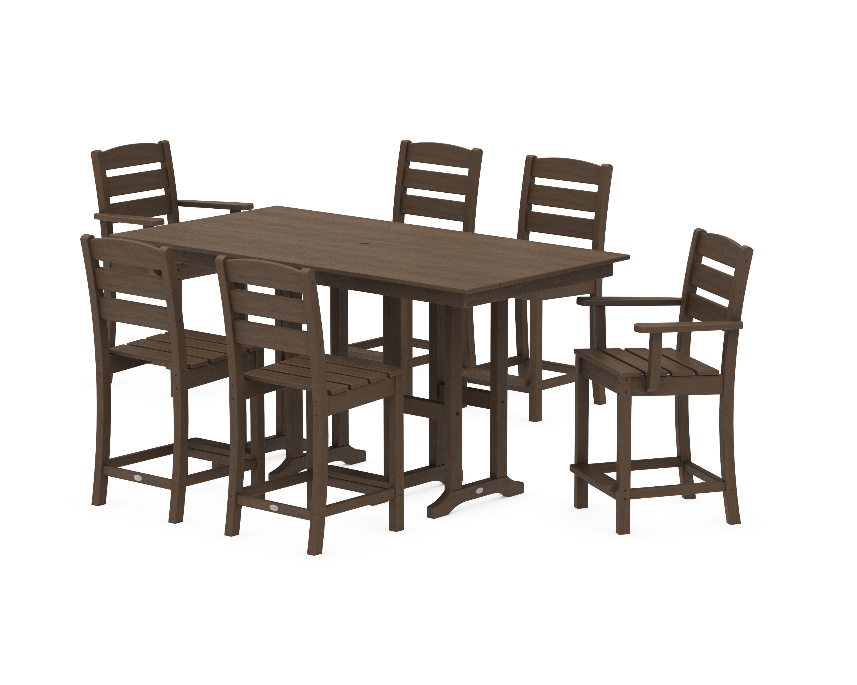 POLYWOOD Lakeside 7-Piece Counter Set in Kona