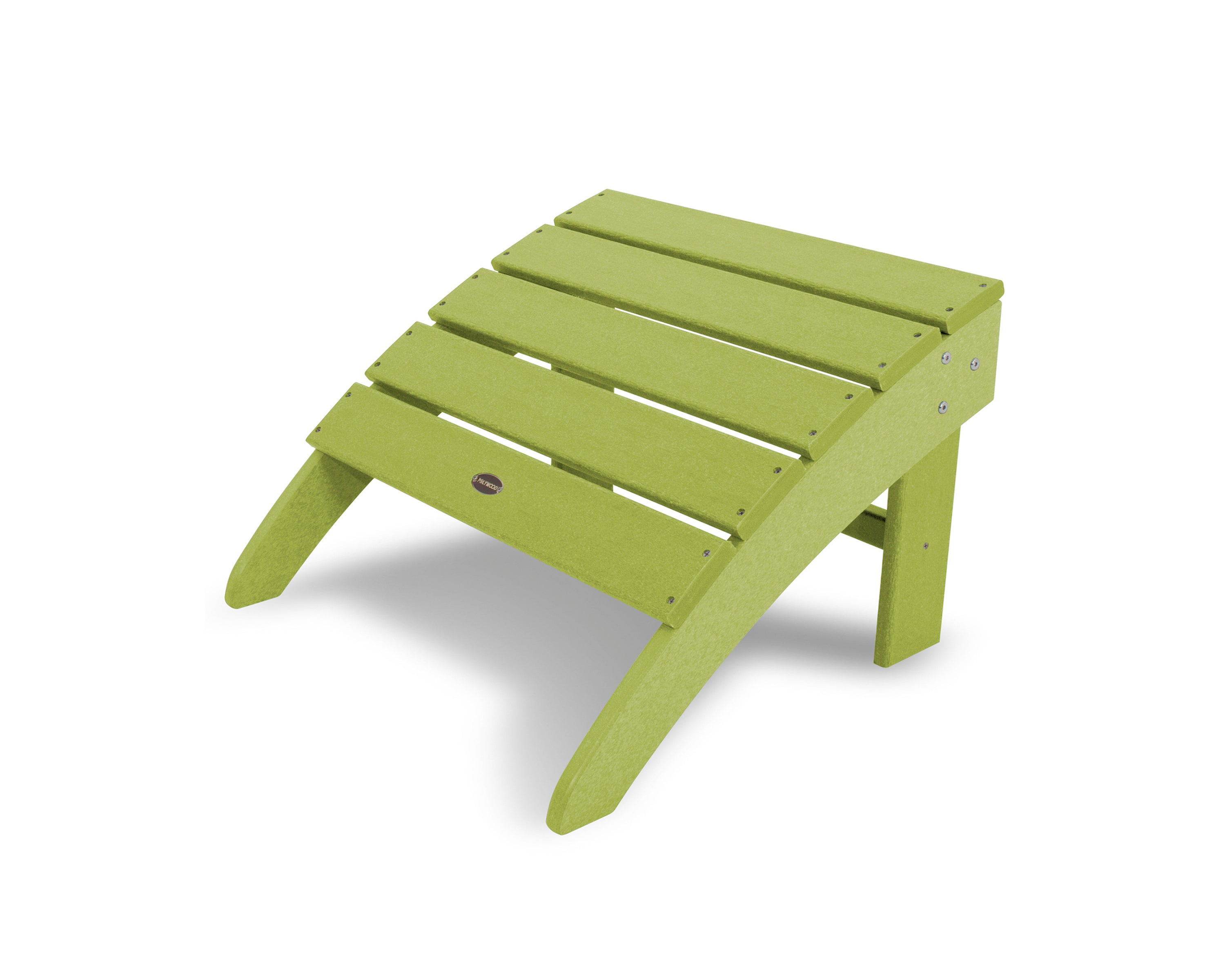 POLYWOOD South Beach Adirondack Ottoman in Lime