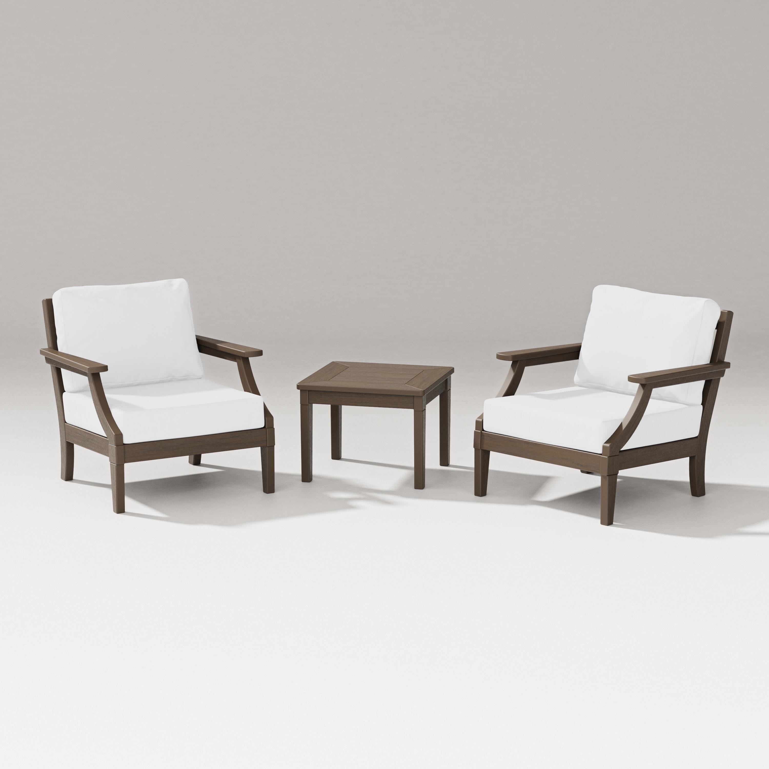 PW Designer Series Estate 3-Piece Lounge Chair Set in Kona / Natural
