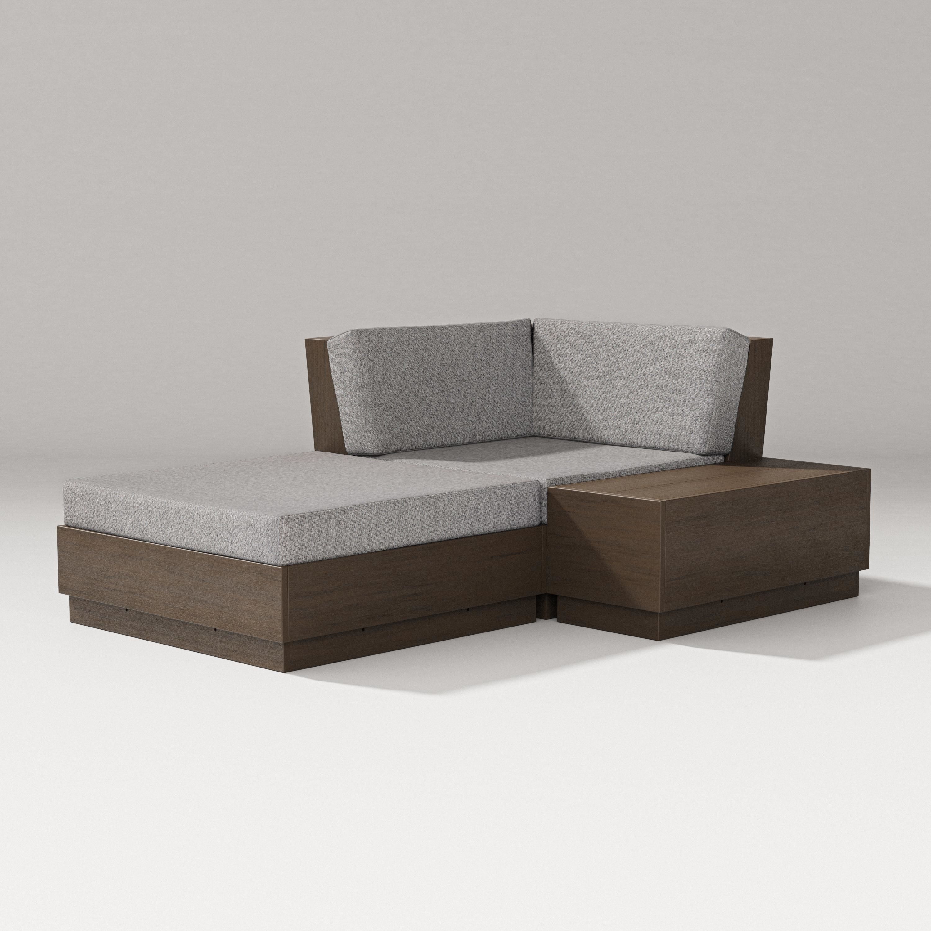 PW Designer Series Elevate Corner Chaise in Kona / Grey Mist