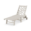 POLYWOOD Chippendale Chaise with Wheels in Sand