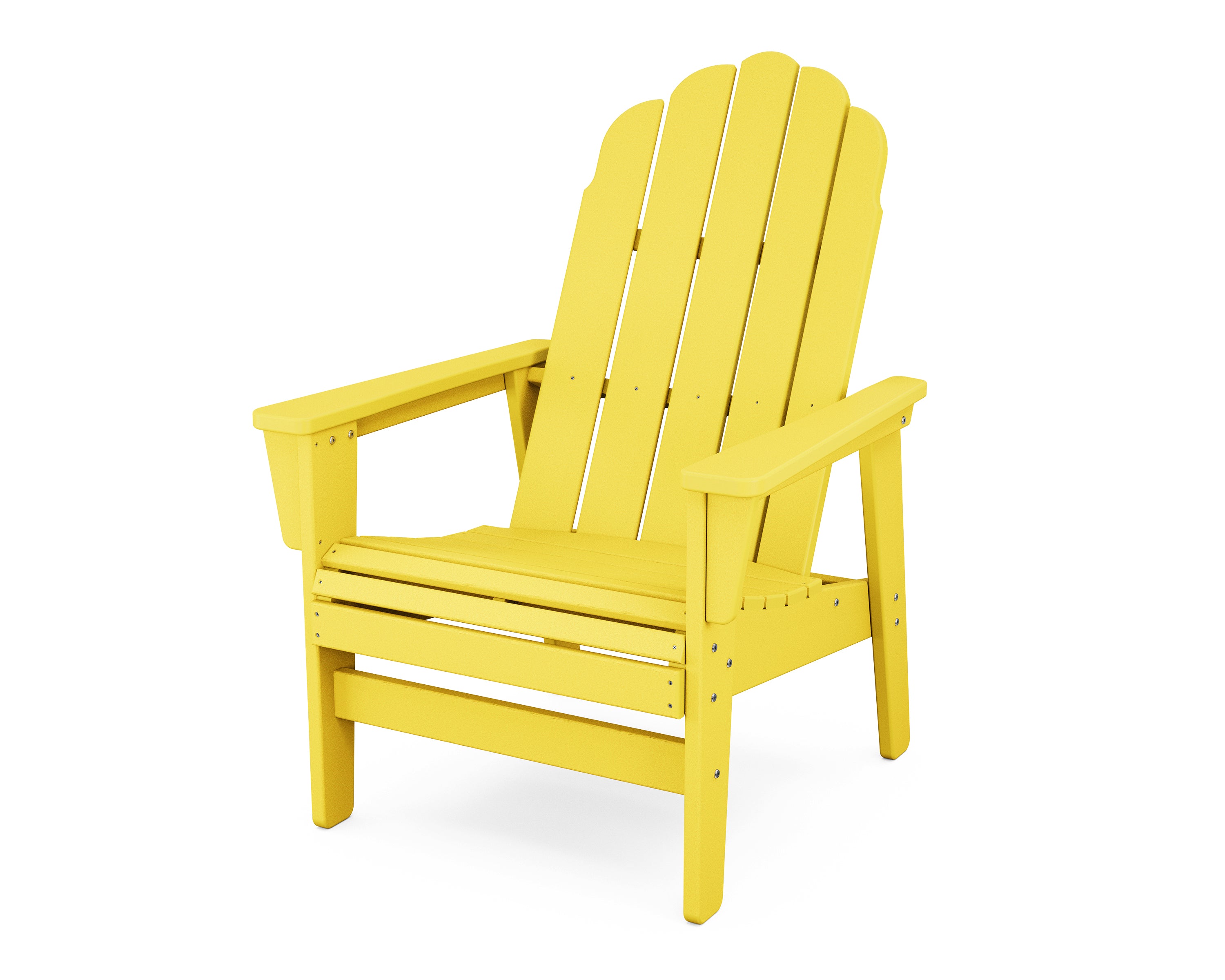 POLYWOOD Vineyard Grand Upright Adirondack Chair in Lemon