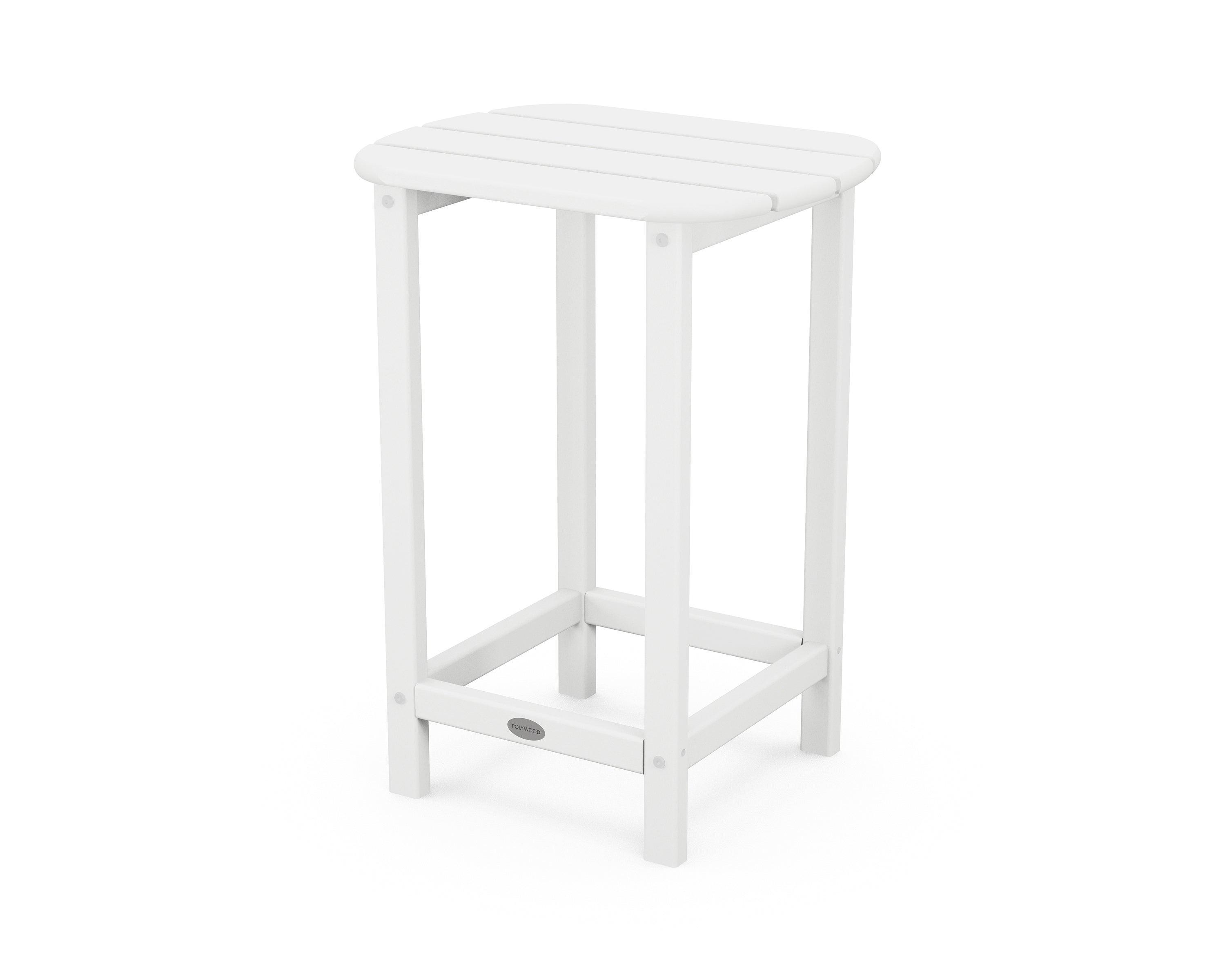 POLYWOOD South Beach 26" Counter Side Table in White