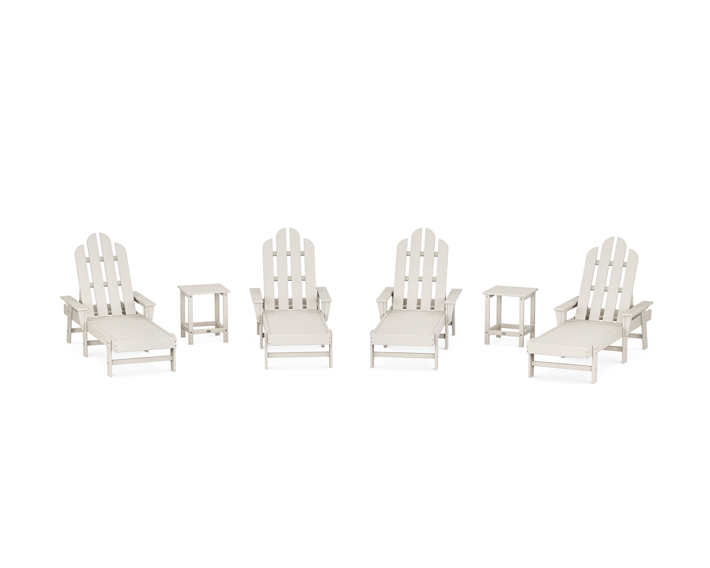 POLYWOOD Long Island Chaise 6-Piece Set in Sand