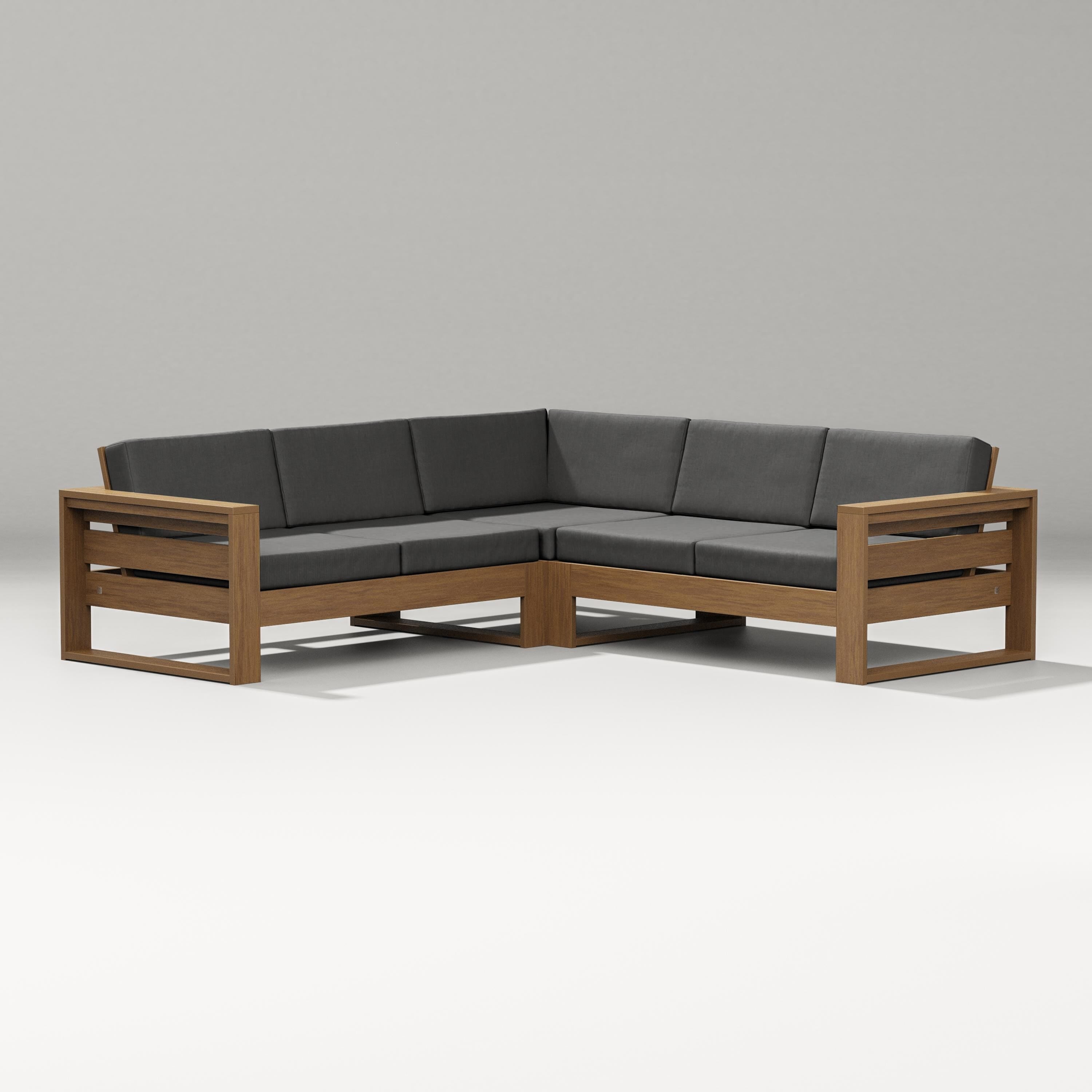 PW Designer Series Latitude Corner Sectional in Natural / Spectrum Carbon