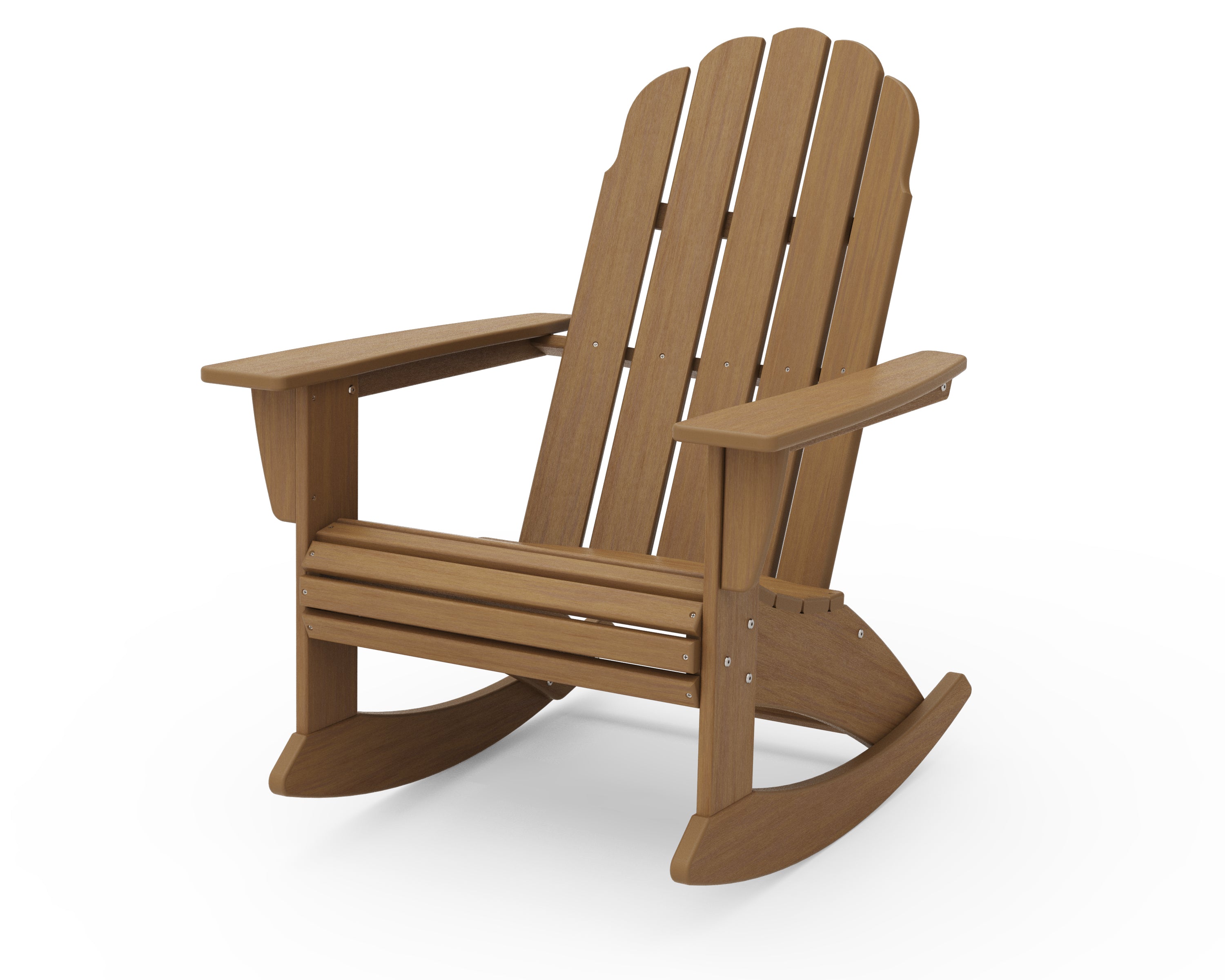 POLYWOOD Vineyard Curveback Adirondack Rocking Chair in Natural