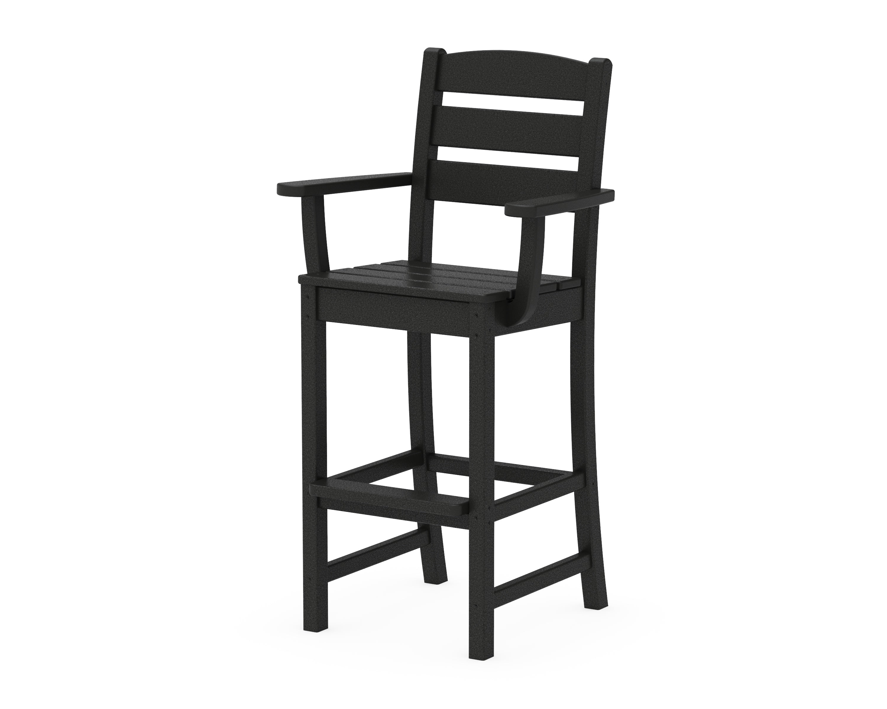 POLYWOOD Lakeside Bar Arm Chair in Black