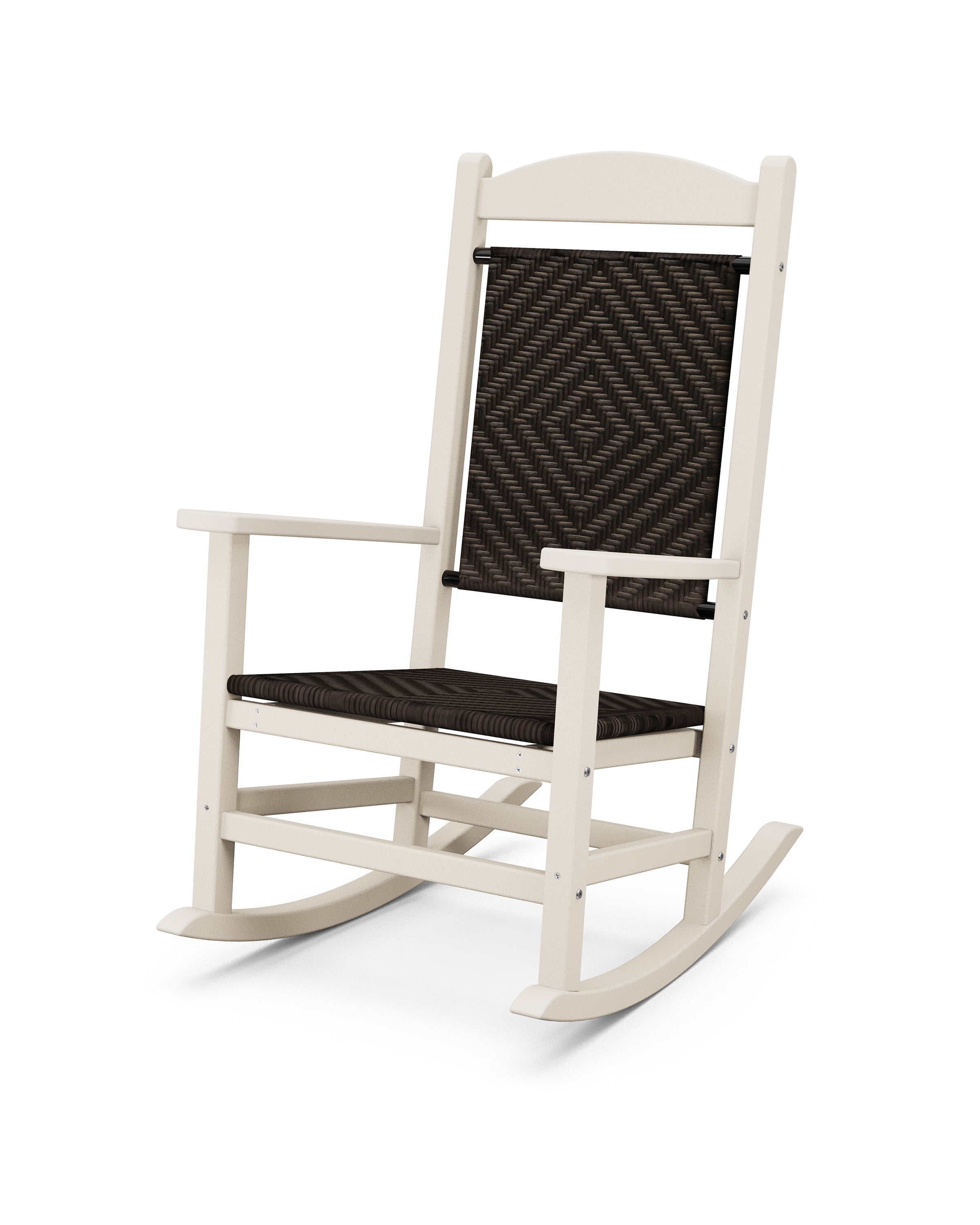 POLYWOOD® Presidential Woven Rocking Chair in Sand / Cahaba