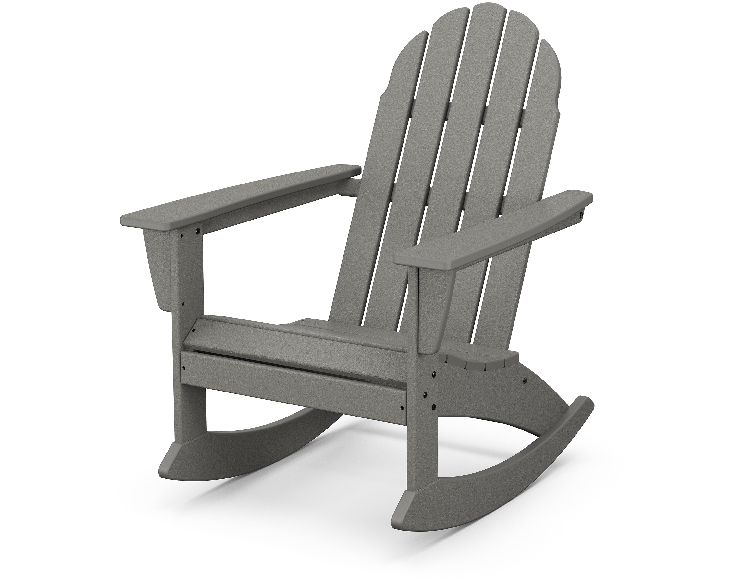 POLYWOOD® Vineyard Adirondack Rocking Chair in Slate Grey