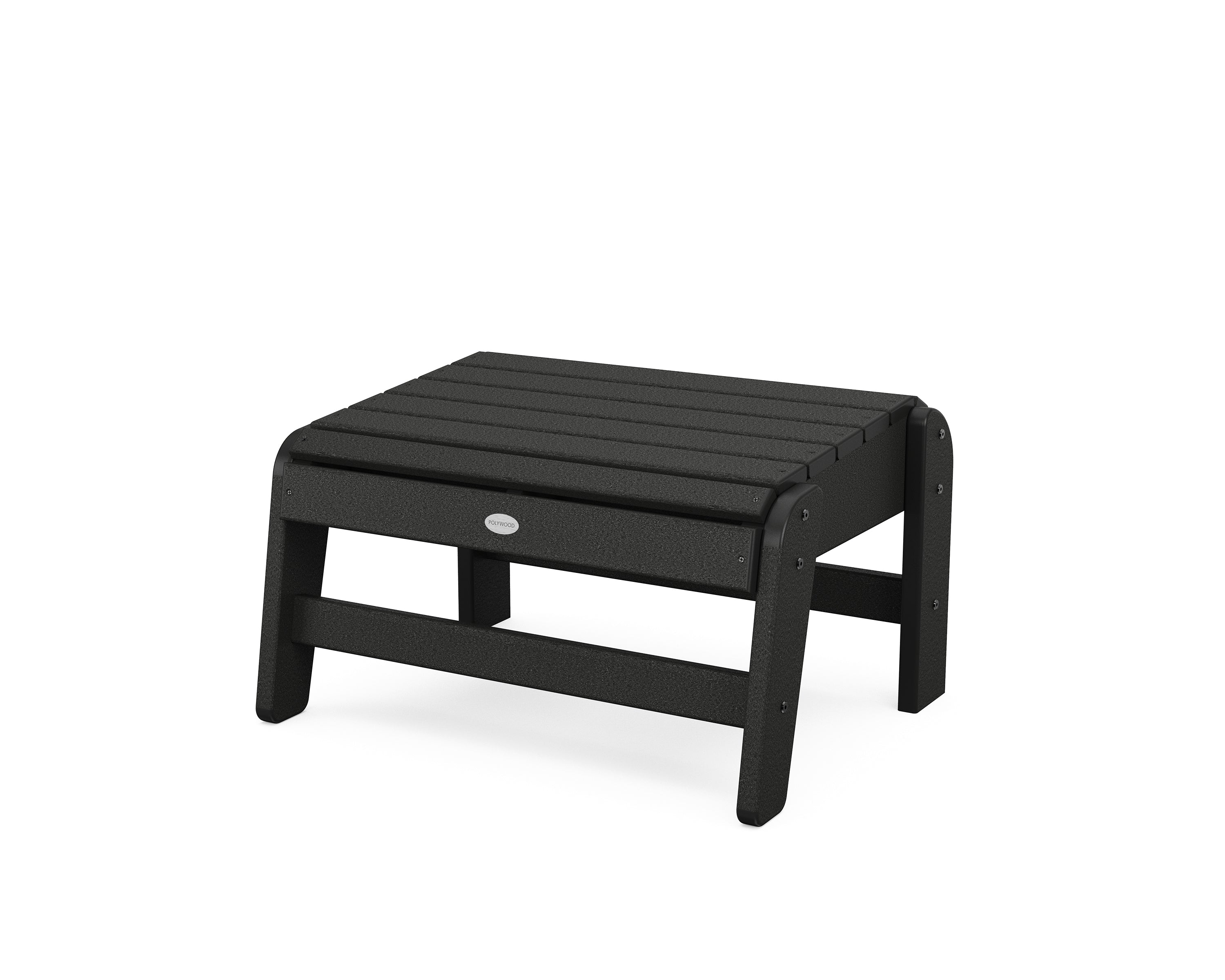 POLYWOOD Grand Adirondack Ottoman in Black