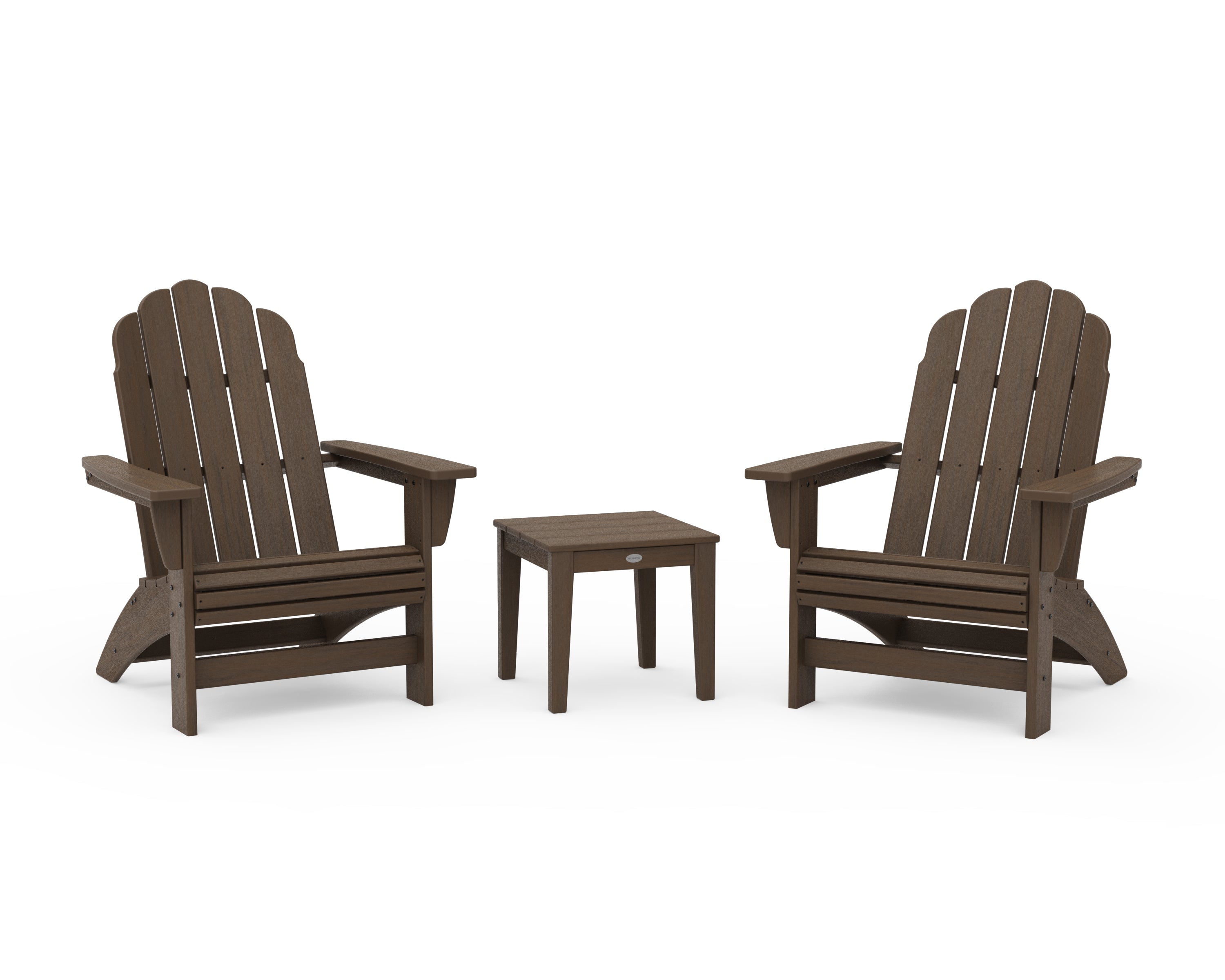 POLYWOOD 3-Piece Vineyard Grand Adirondack Set in Kona