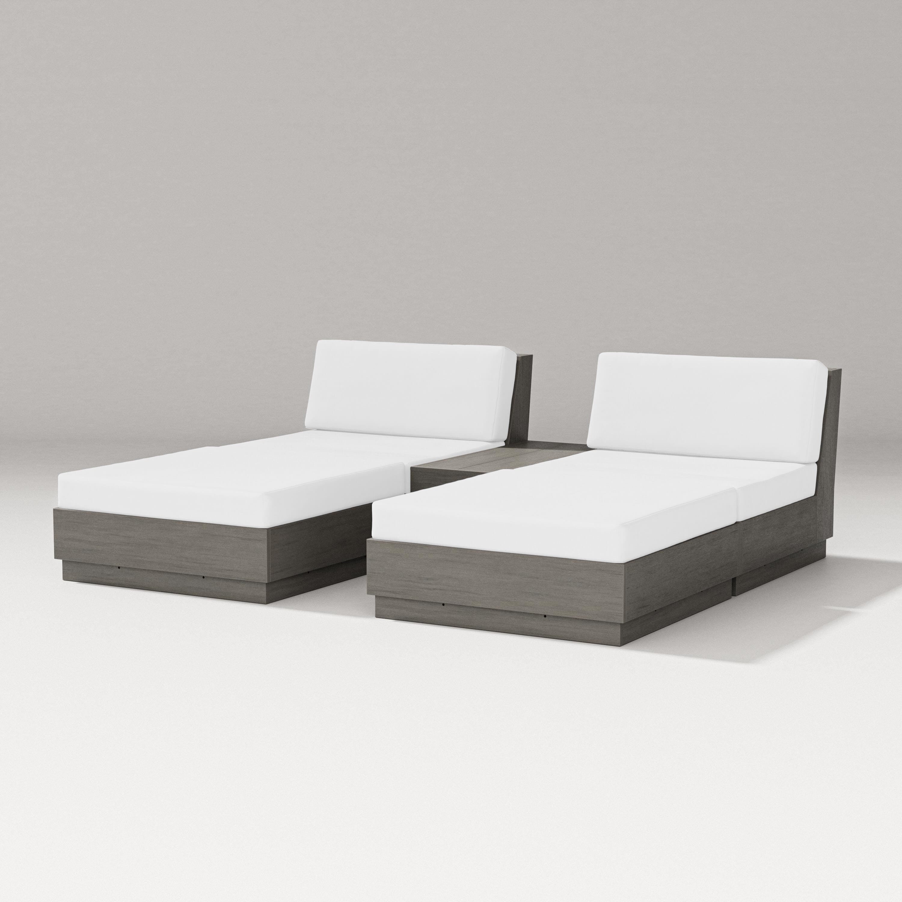 PW Designer Series Elevate Double Chaise Set in Driftwood / Natural
