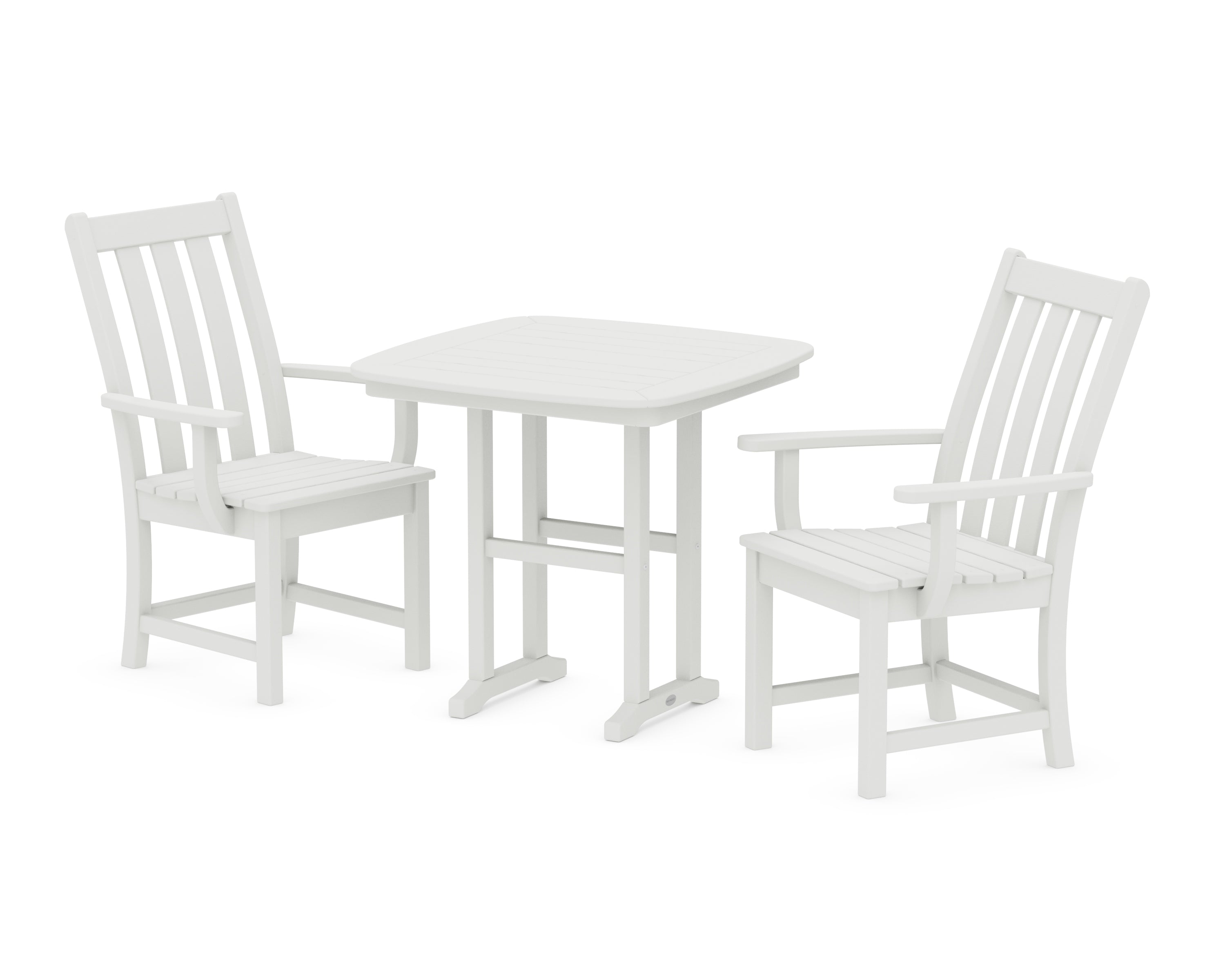 POLYWOOD Vineyard 3-Piece Dining Set in Vintage White