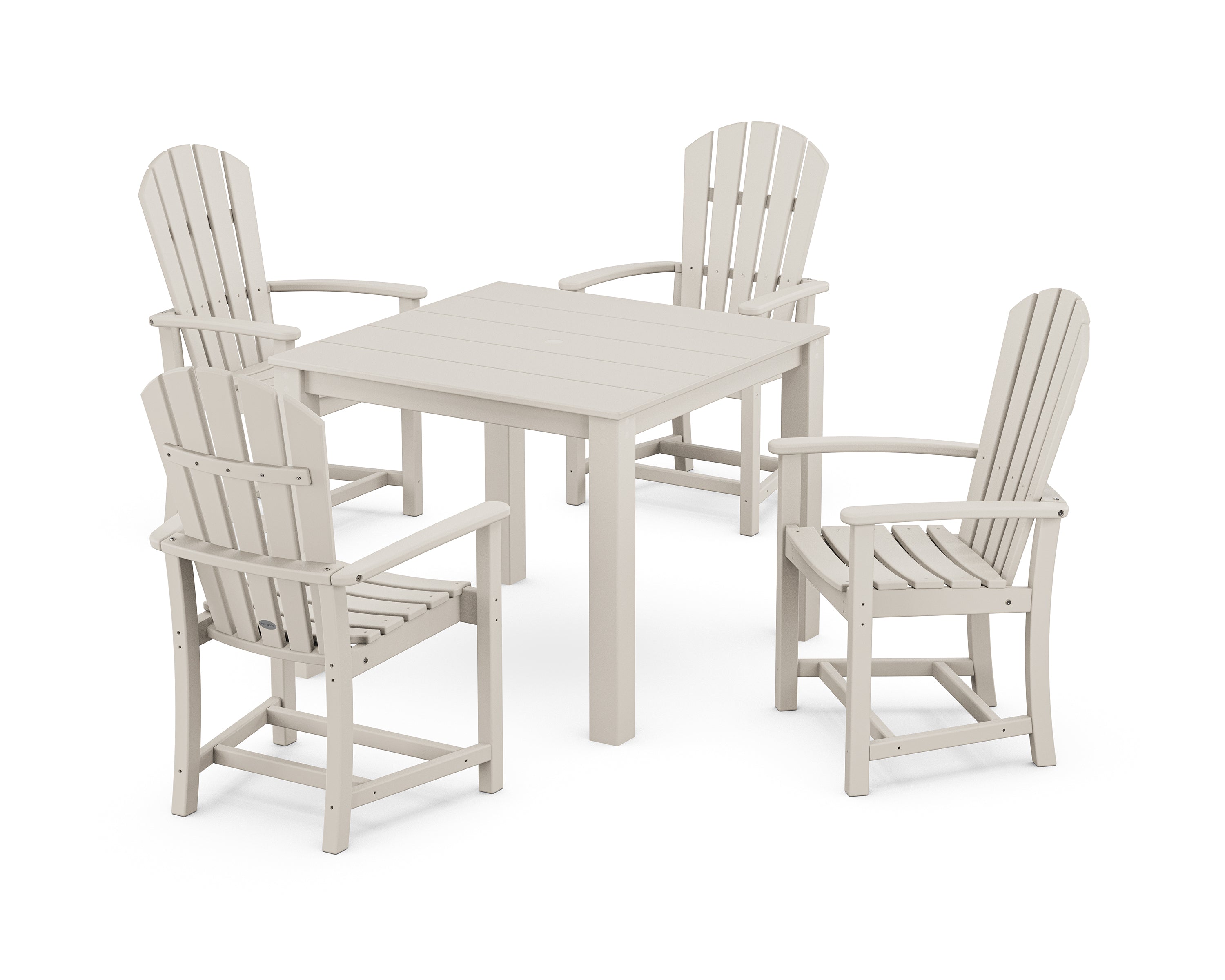 POLYWOOD® Palm Coast 5-Piece Parsons Dining Set in Sand