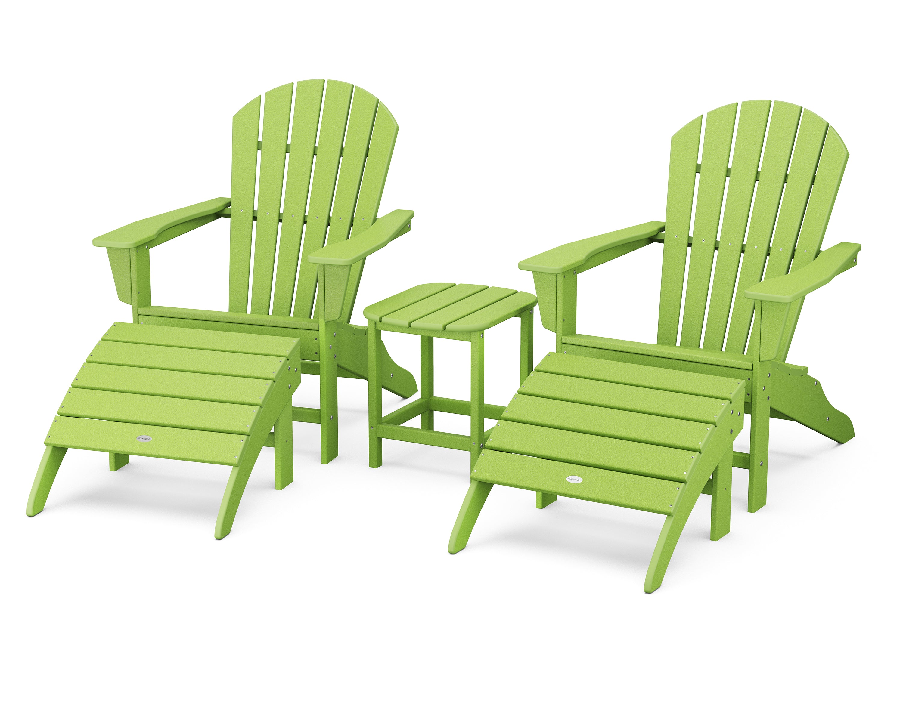 POLYWOOD® South Beach Adirondack 5-Piece Set in Lime
