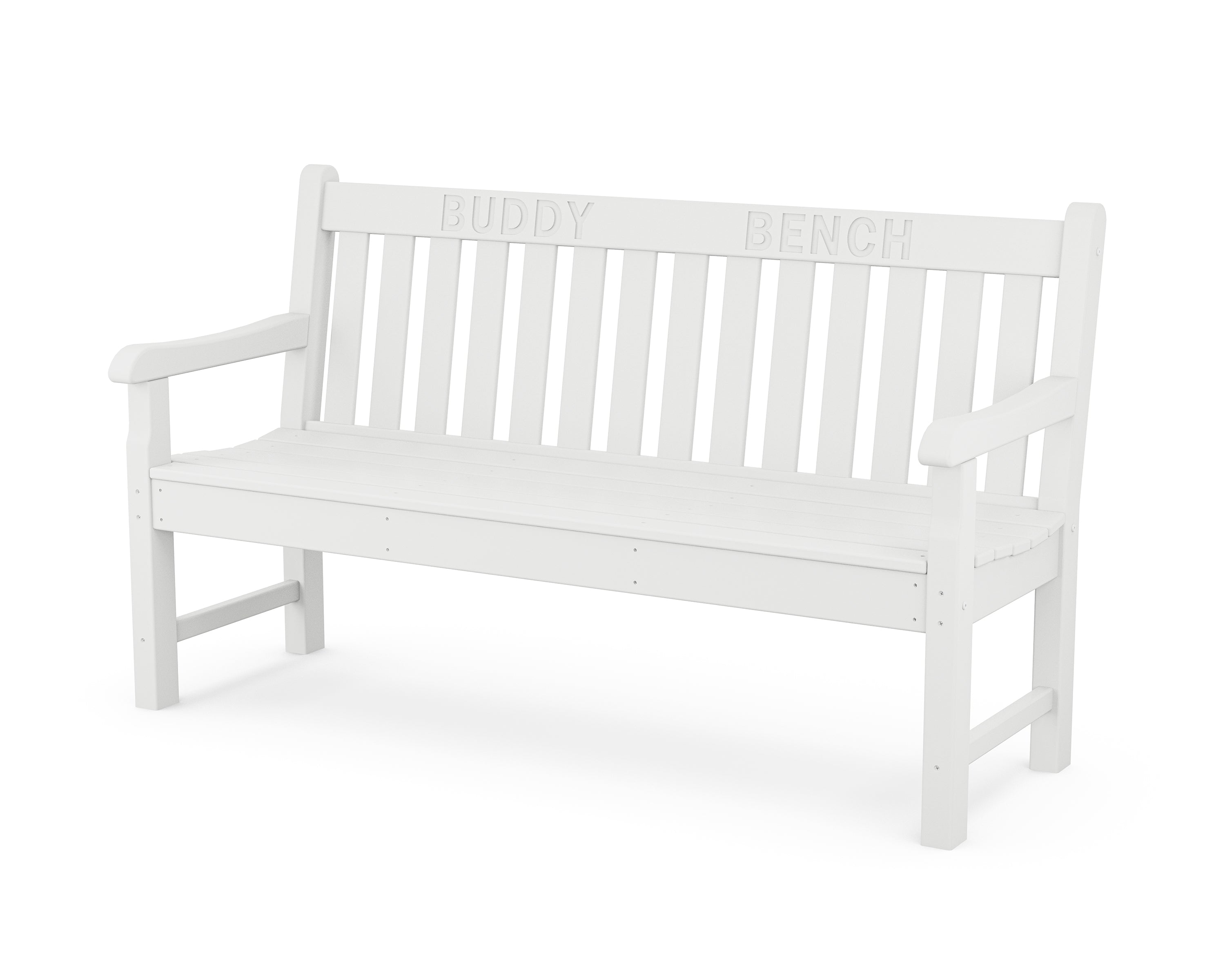POLYWOOD® 60” Buddy Bench in White