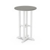 POLYWOOD Contempo 24" Round Counter Table in White / Slate Grey