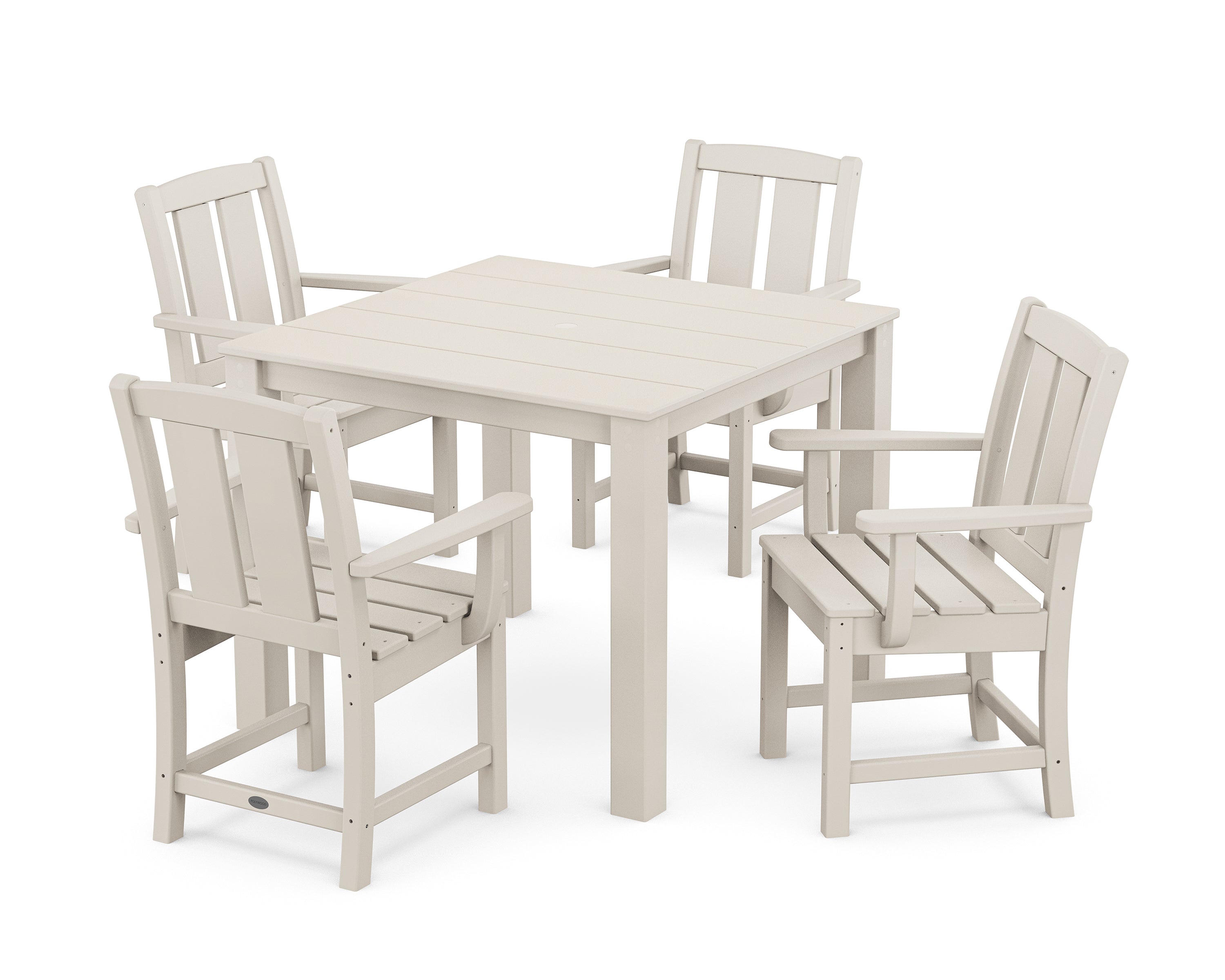 POLYWOOD® Mission 5-Piece Parsons Dining Set in Sand